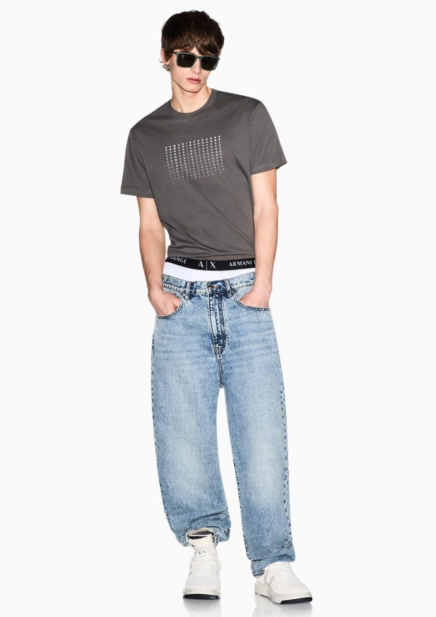 Armani Exchange T-Shirt Uomo Beige XM002519 AF10334 U8144 ARMANI EXCHANGE