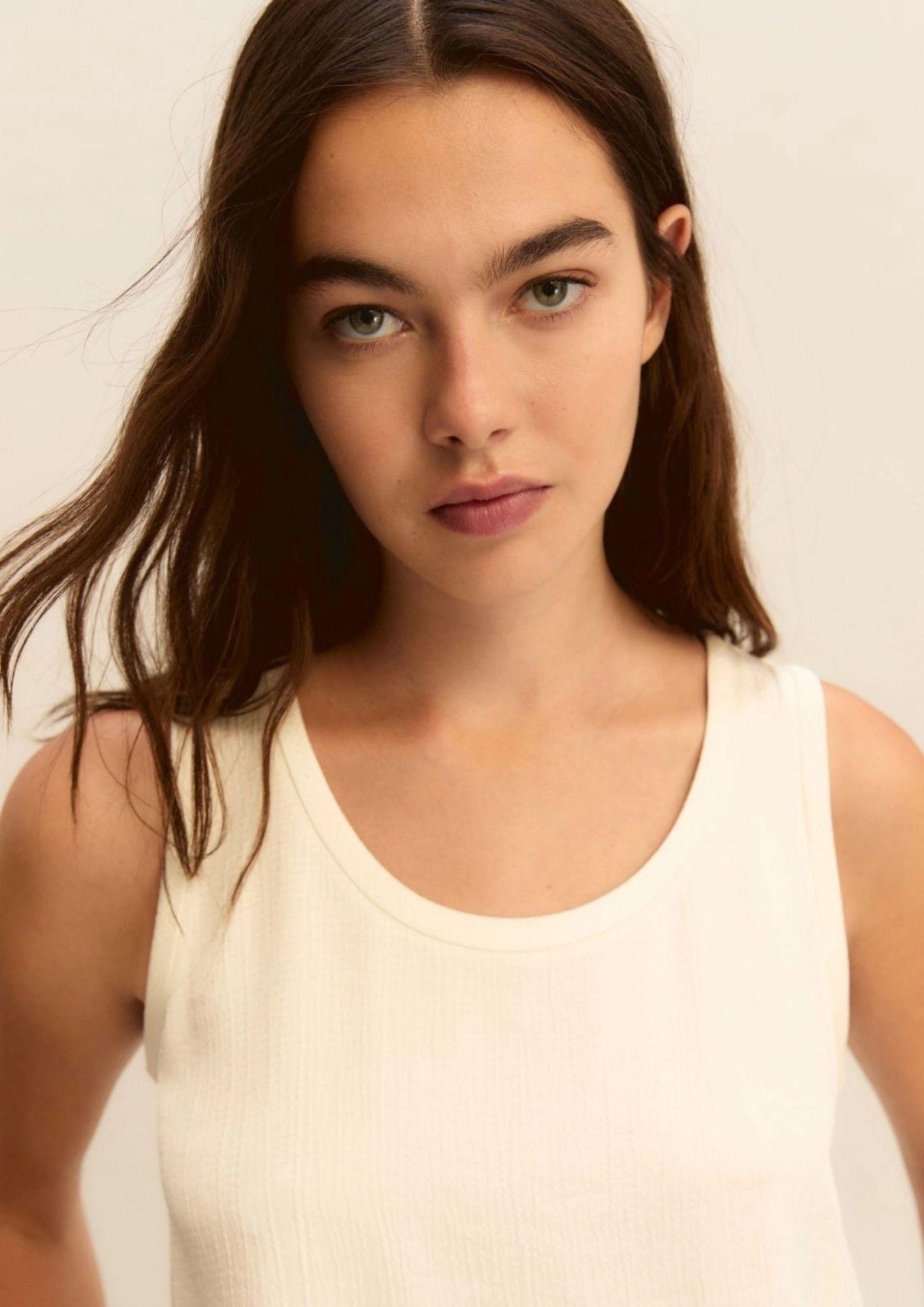 Emme Marella Canotta Donna Emmnembi Bianco Lana 2615161011200 001 EMME MARELLA