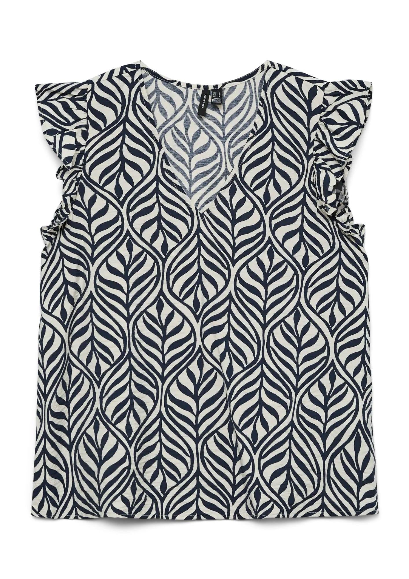 Vero Moda Top Donna Josie Grigio ChiaroStampa Geometrica 10303762 Birch Navy blazer bonnie VERO MODA