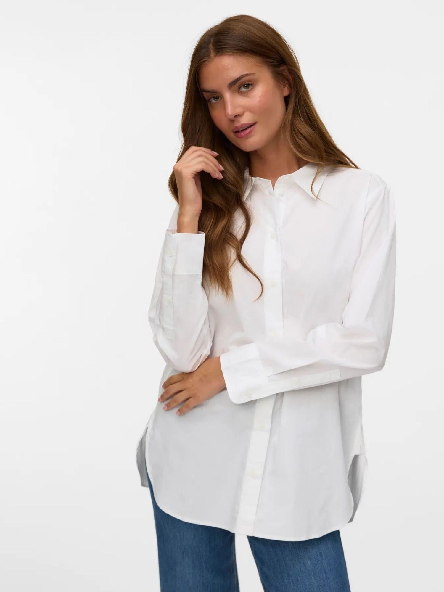 Vero Moda Camicia Donna Bianco Vmelina 10336329 Bright White VERO MODA
