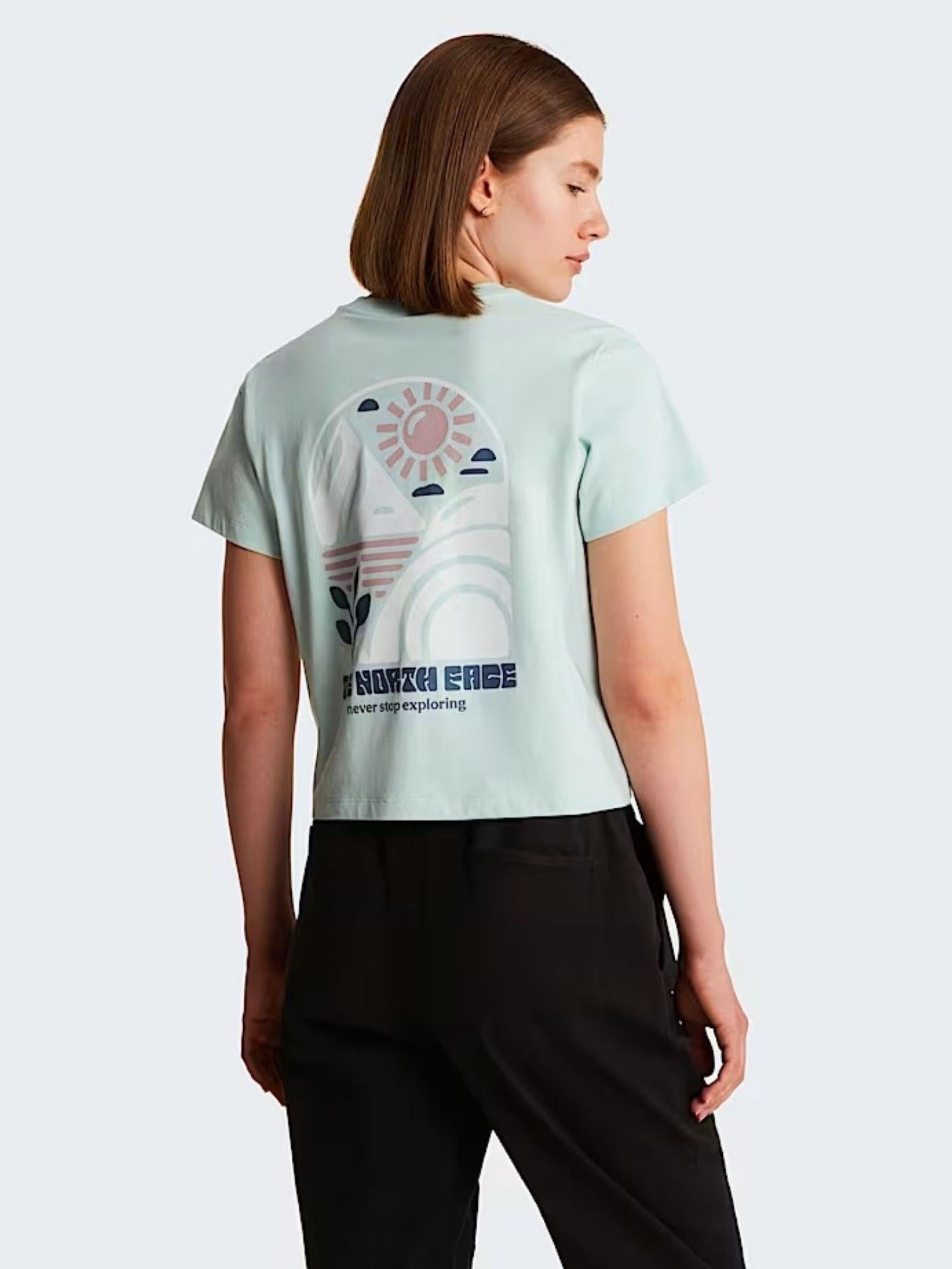 The North Face T-Shirt Donna Opal Frost Sun Regular Graphic NF0A8GQS G70 THE NORTH FACE
