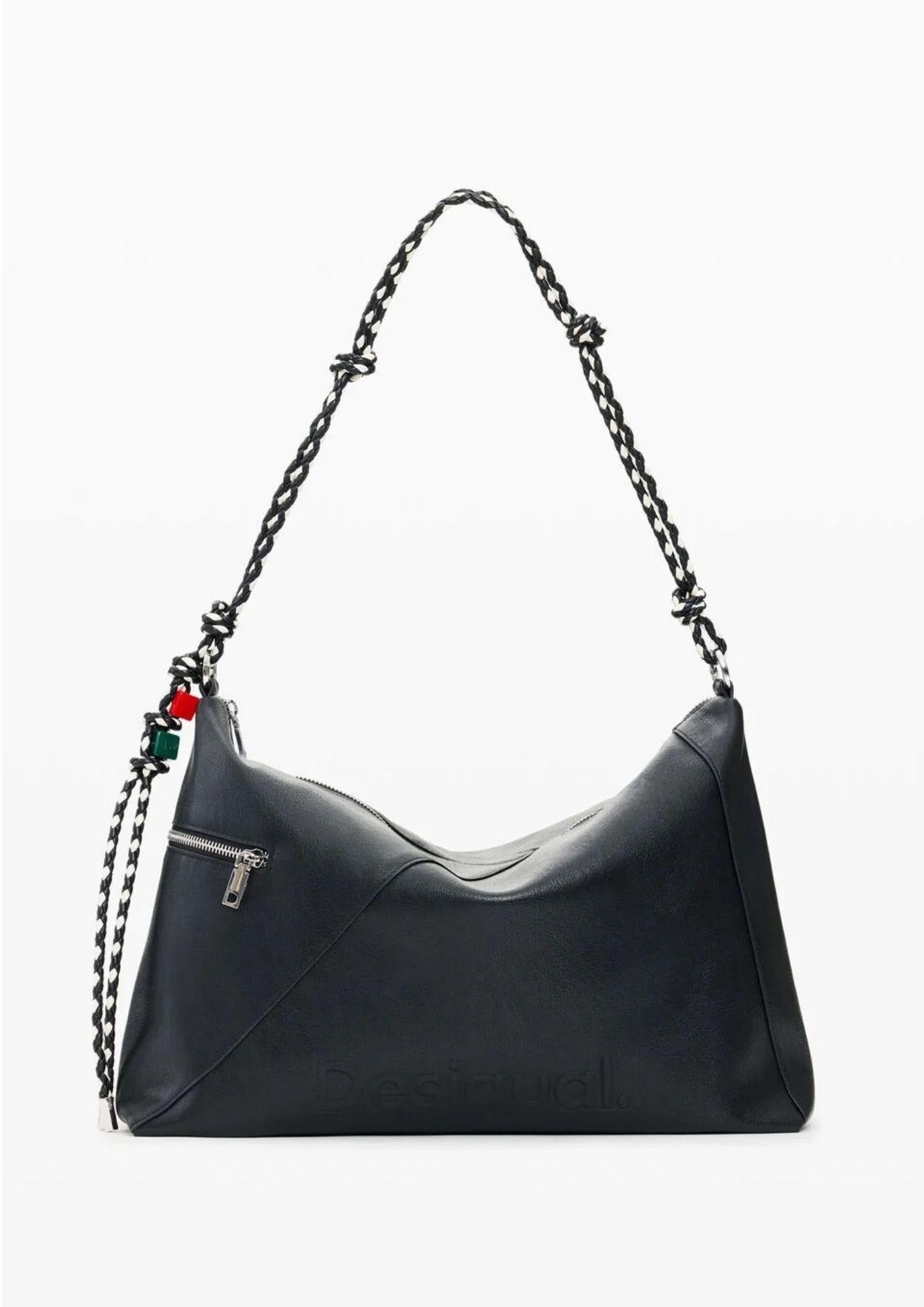 Desigual Borsa Donna Bag Half Logo Leiria 2.0 Black Nera 26SAXP66 2000 DESIGUAL