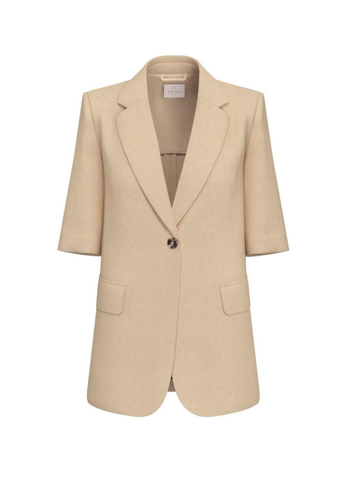 Emma Marella Giacca Donna Emmcorone Beige 2615041032200 003 EMME MARELLA