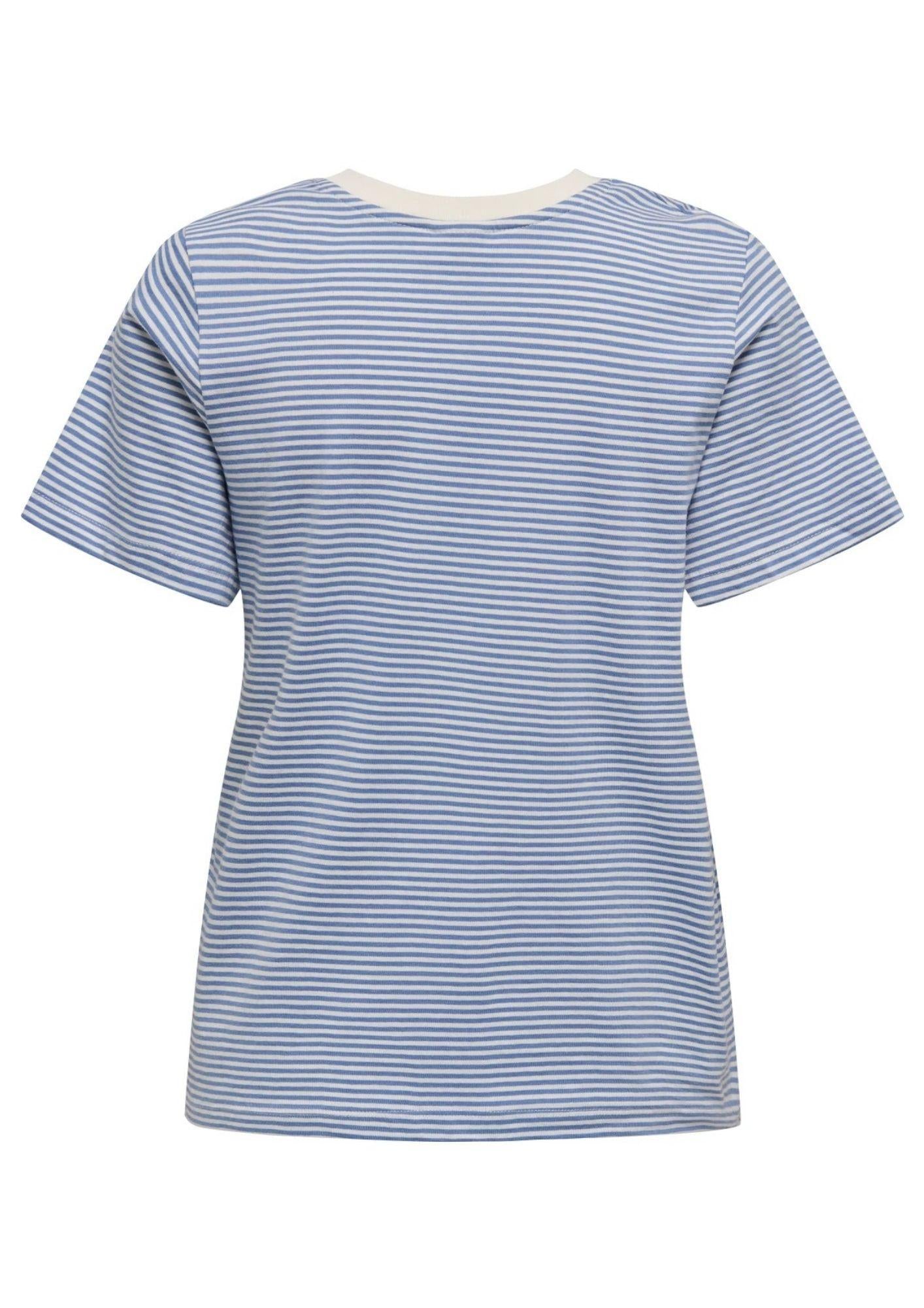 Jacqueline De Yong T-Shirt Donna Pisa Azzurra e Bianca 15298612 Ebb And Flow CD STRIPES JACQUELINE DE YONG