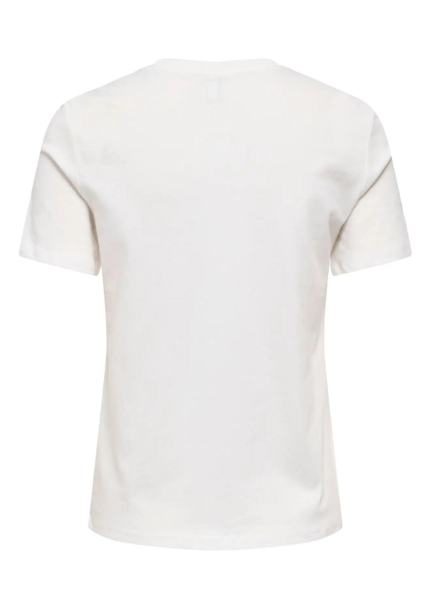Only T-Shirt Donna Mira Bianca 15368637 Cloud Dancer ONLY