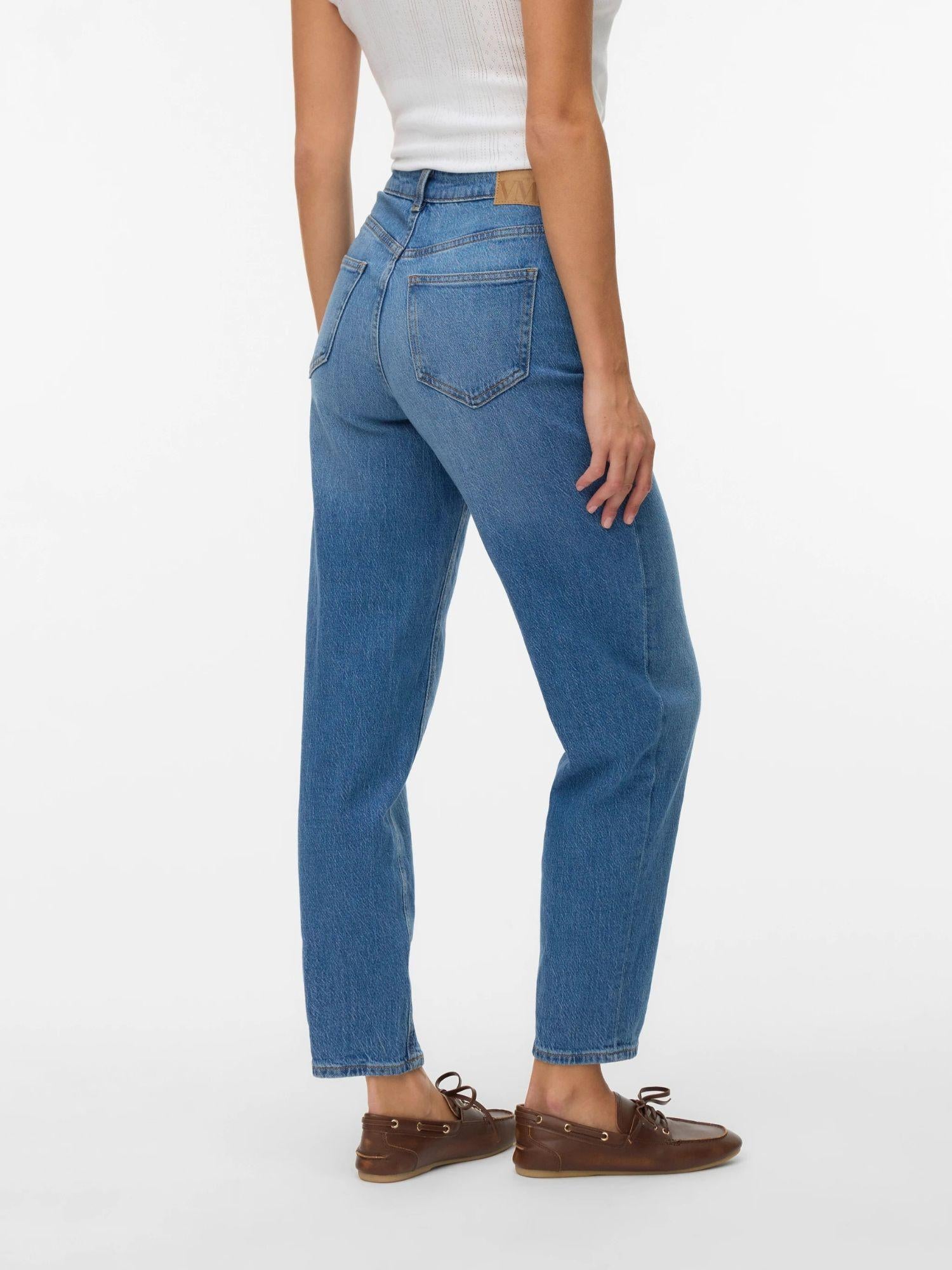Vero Moda Jeans Donna Mom Fit Vita Alta Medium Blue VMTessa 10297655 Medium Blue Denim VERO MODA