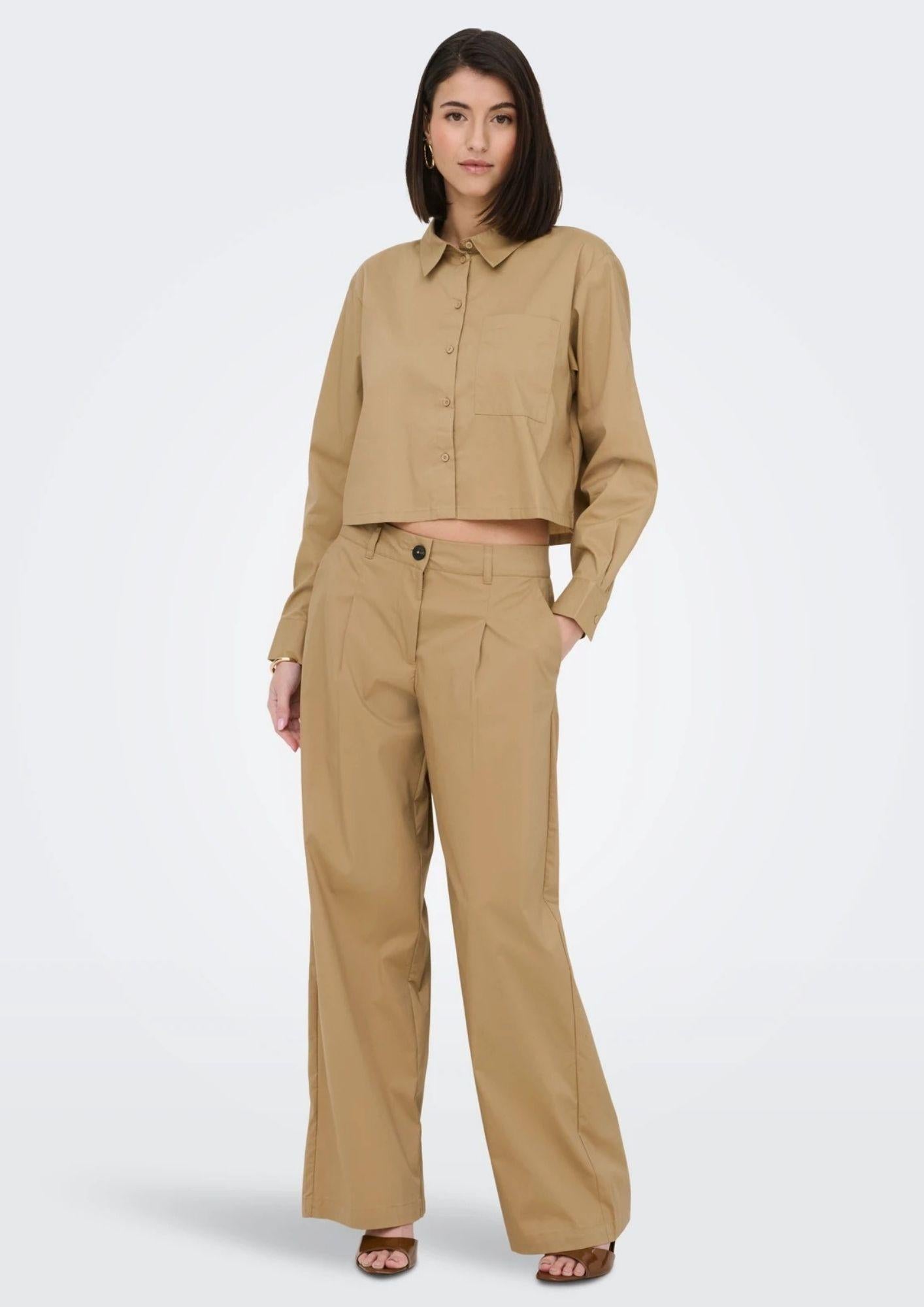 Jacqueline De Yong Camicia Donna Mio Marrone 15363677 Tigers Eye JACQUELINE DE YONG