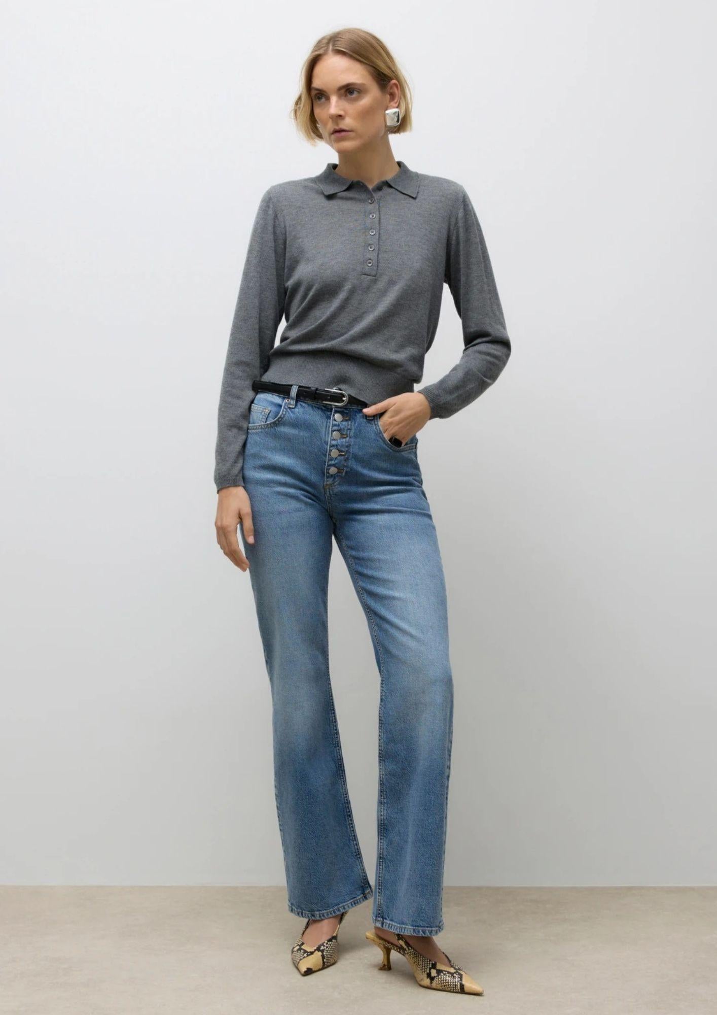 Aware Maglione Donna Sikita Grigio 10331614 Medium Grey Melange VERO MODA