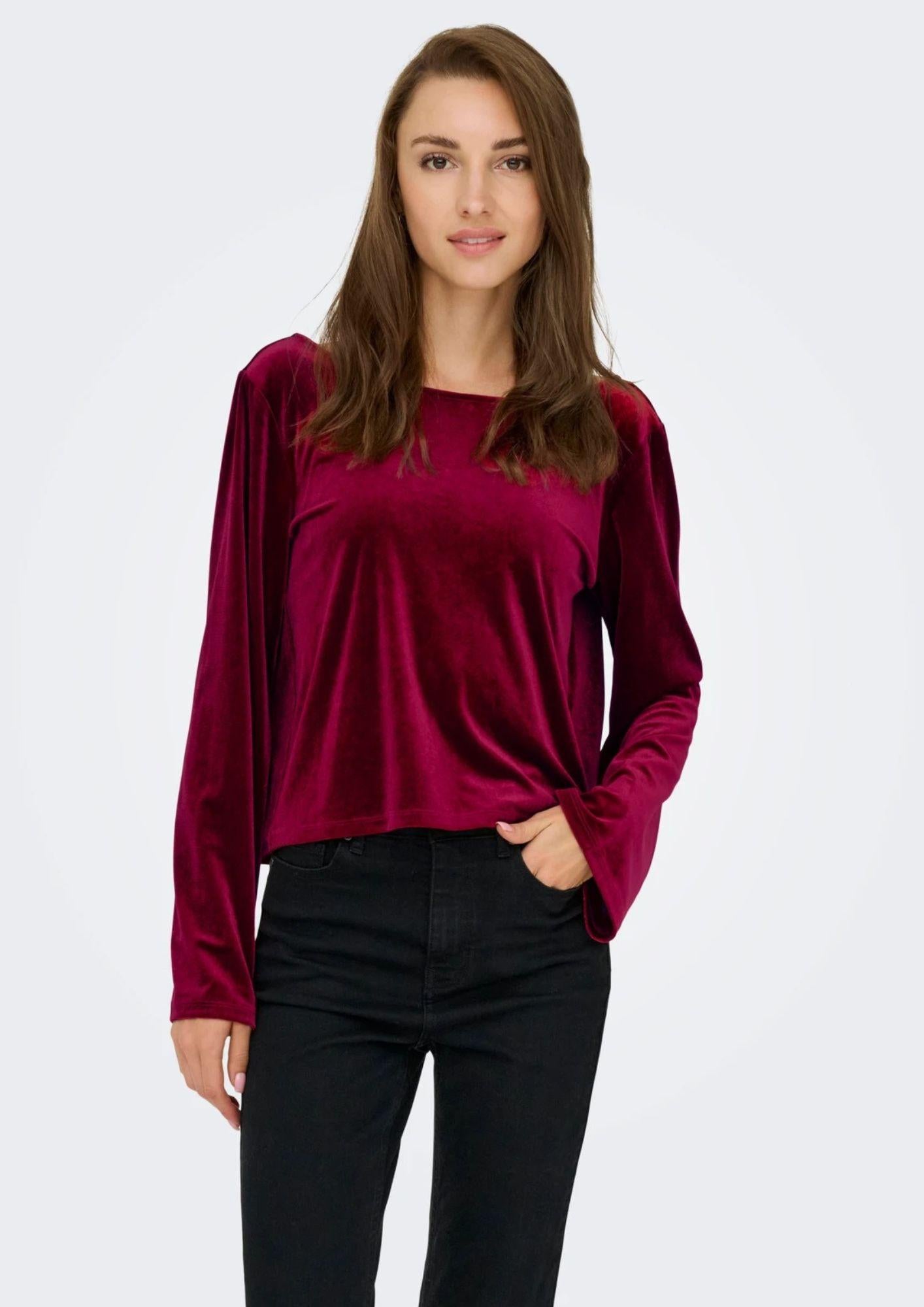 Jacqueline De Yong Maglia Donna Victory Bordeaux 15363518 Winetasting BOW JACQUELINE DE YONG