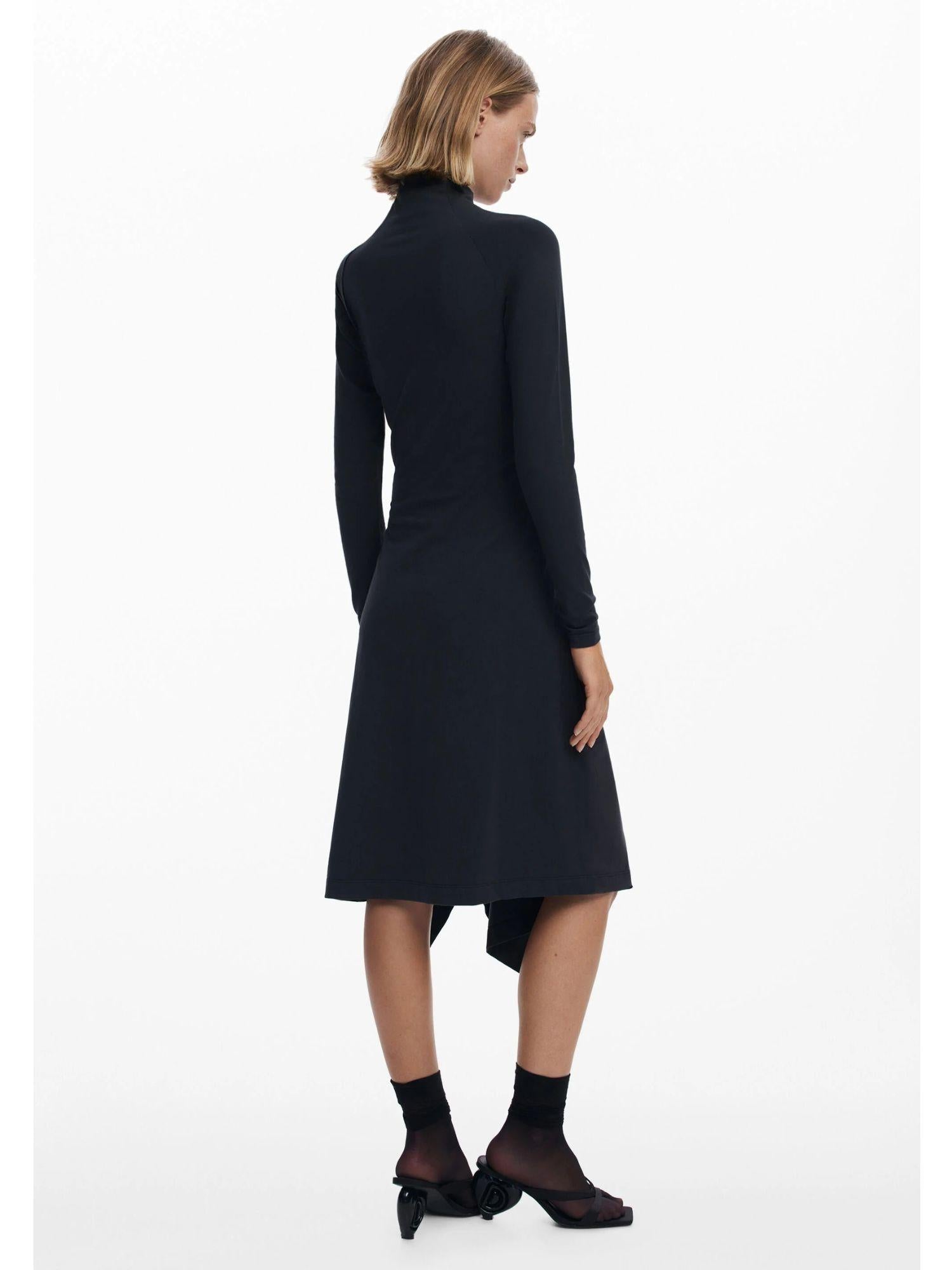 Desigual Abito aderente asimmetrico Donna Nero 25WWVK40 2000 DESIGUAL