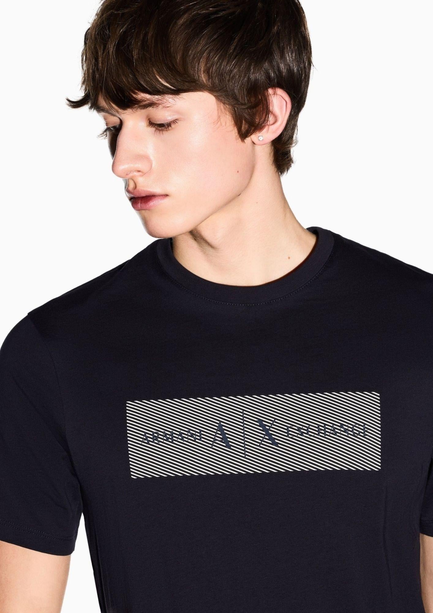 Armani Exchange T-Shirt Uomo Blu Navy XM002472 AF10356 UB101 ARMANI EXCHANGE