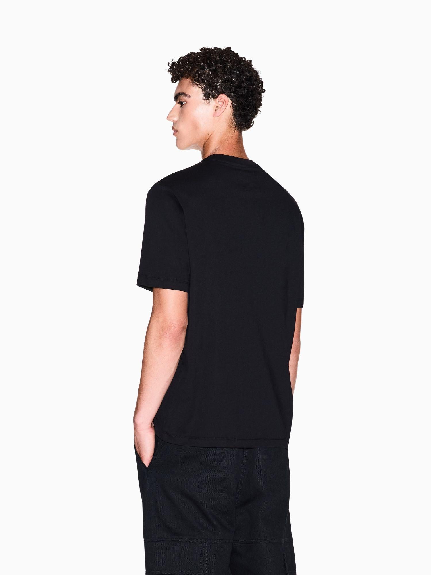 Armani Exchange T-Shirt con logo ricamato Uomo Nero XM000363 AF12308 UC001 ARMANI EXCHANGE