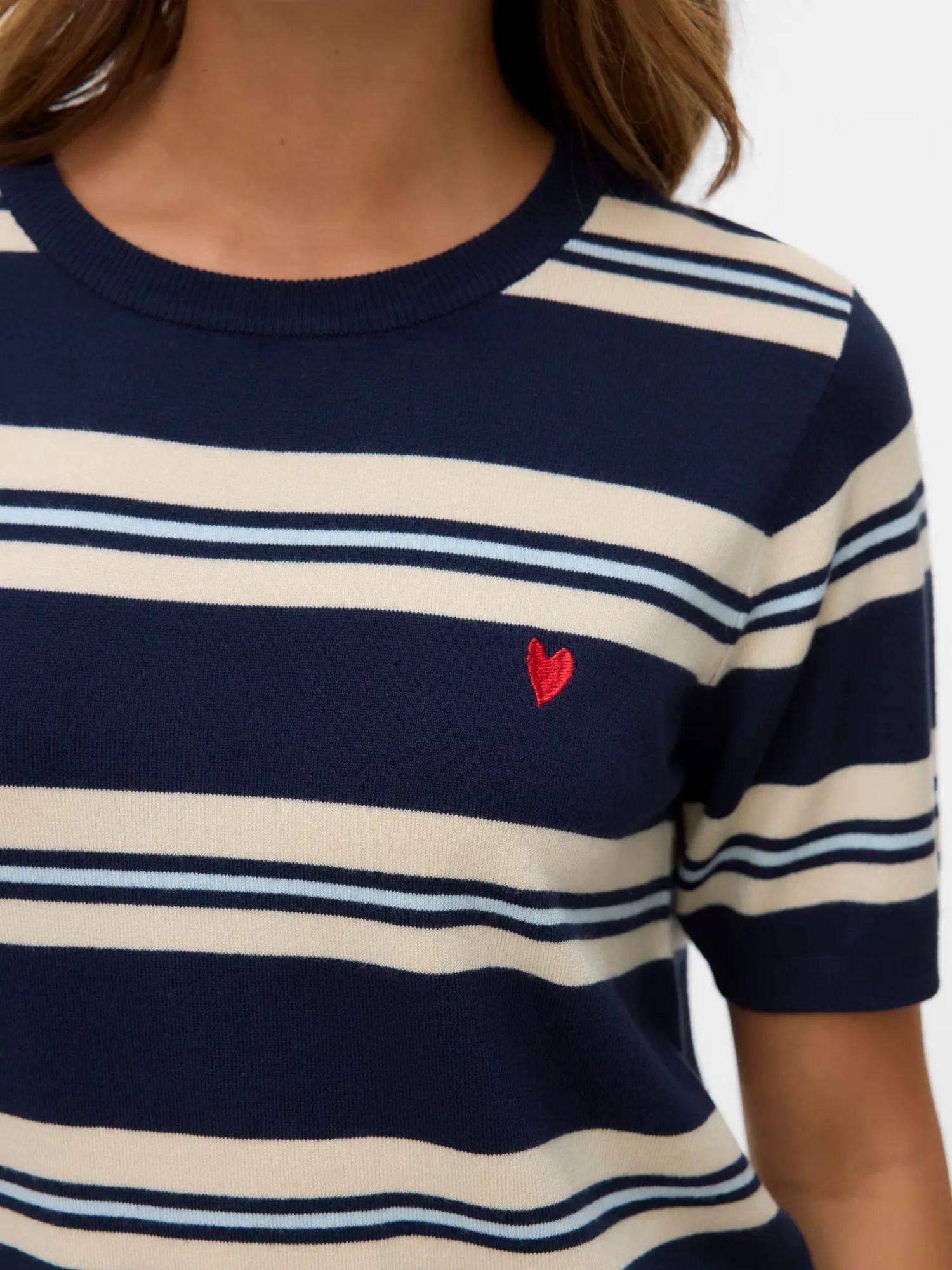 Vero Moda Maglione Donna Carmelia In Maglia Navy Blazer W. Ice Water And Birch 10330825 Navy Blazer VERO MODA