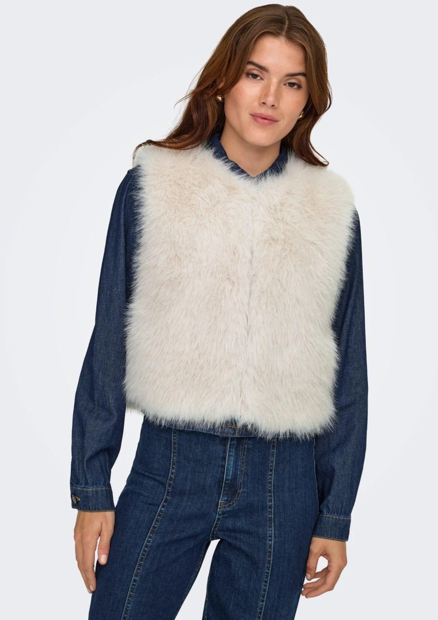 Jacqueline De Jong Gilet Donna Ora Beige 15359348 Birch JACQUELINE DE YONG