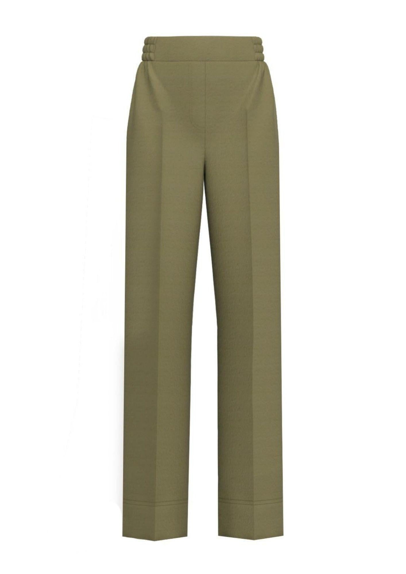 Emme Marella Pantalone Donna Emmagnolo Verde Militare 2615131022200 003 EMME MARELLA