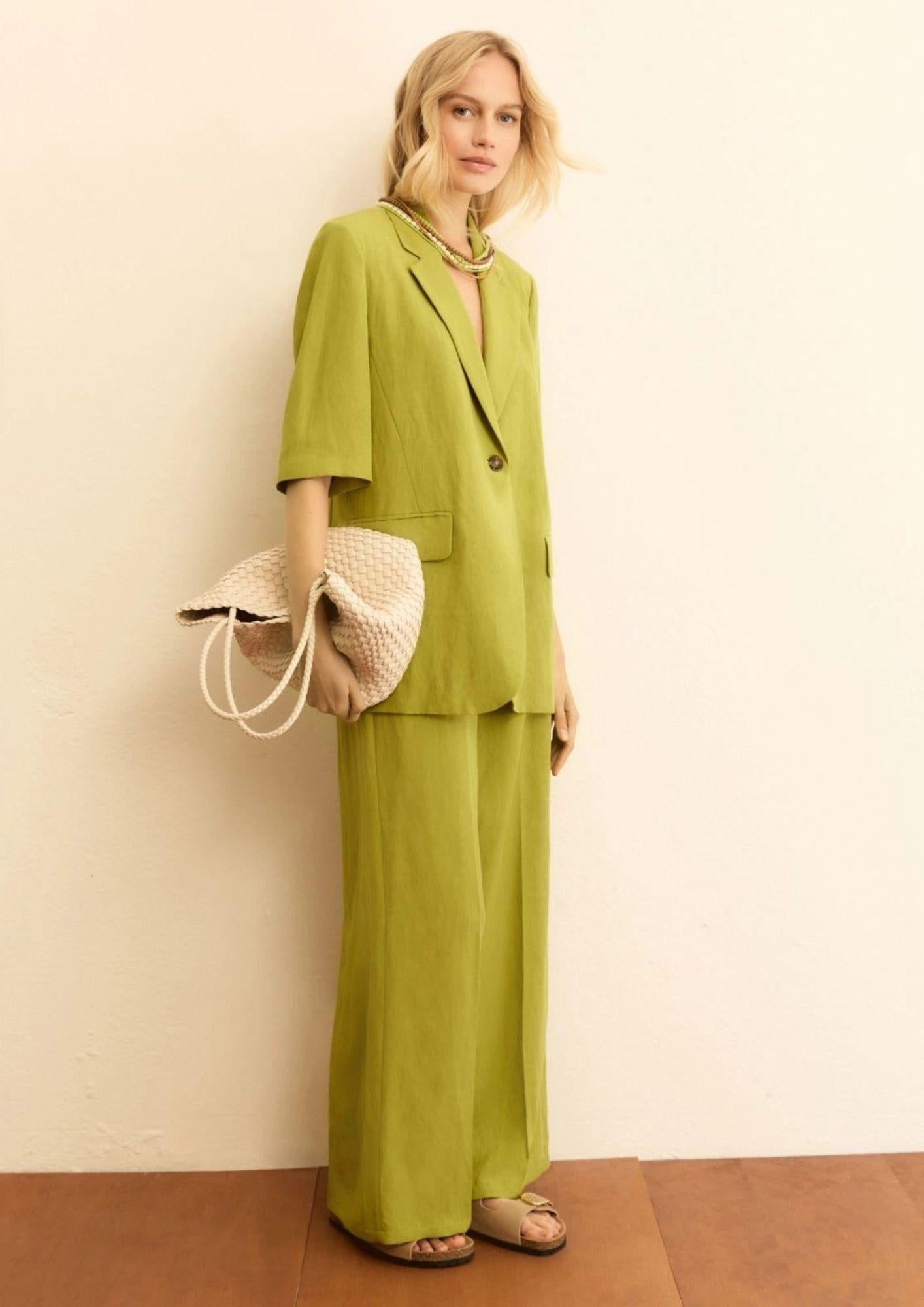 Emme Marella Pantalone Donna Emmpera Verde Mela 2615131102200 009 EMME MARELLA