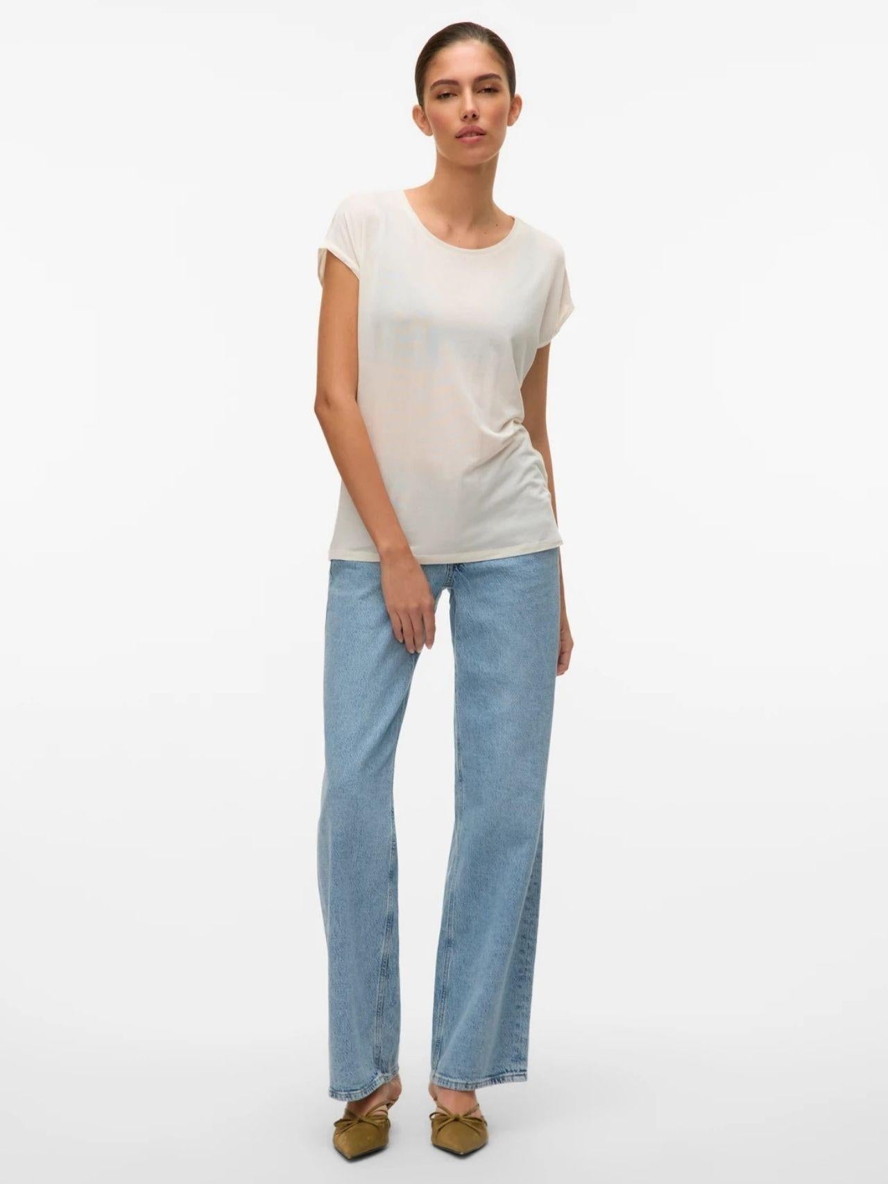 Vero Moda T-Shirt Donna Ava Bianca 10284468 Snow White VERO MODA