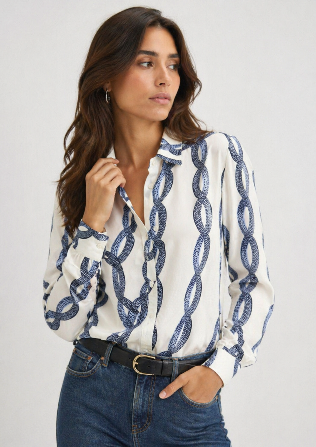 Emme Marella Camicia Donna Emmangel Burro e Azzurro 2615111191200 012 EMME MARELLA
