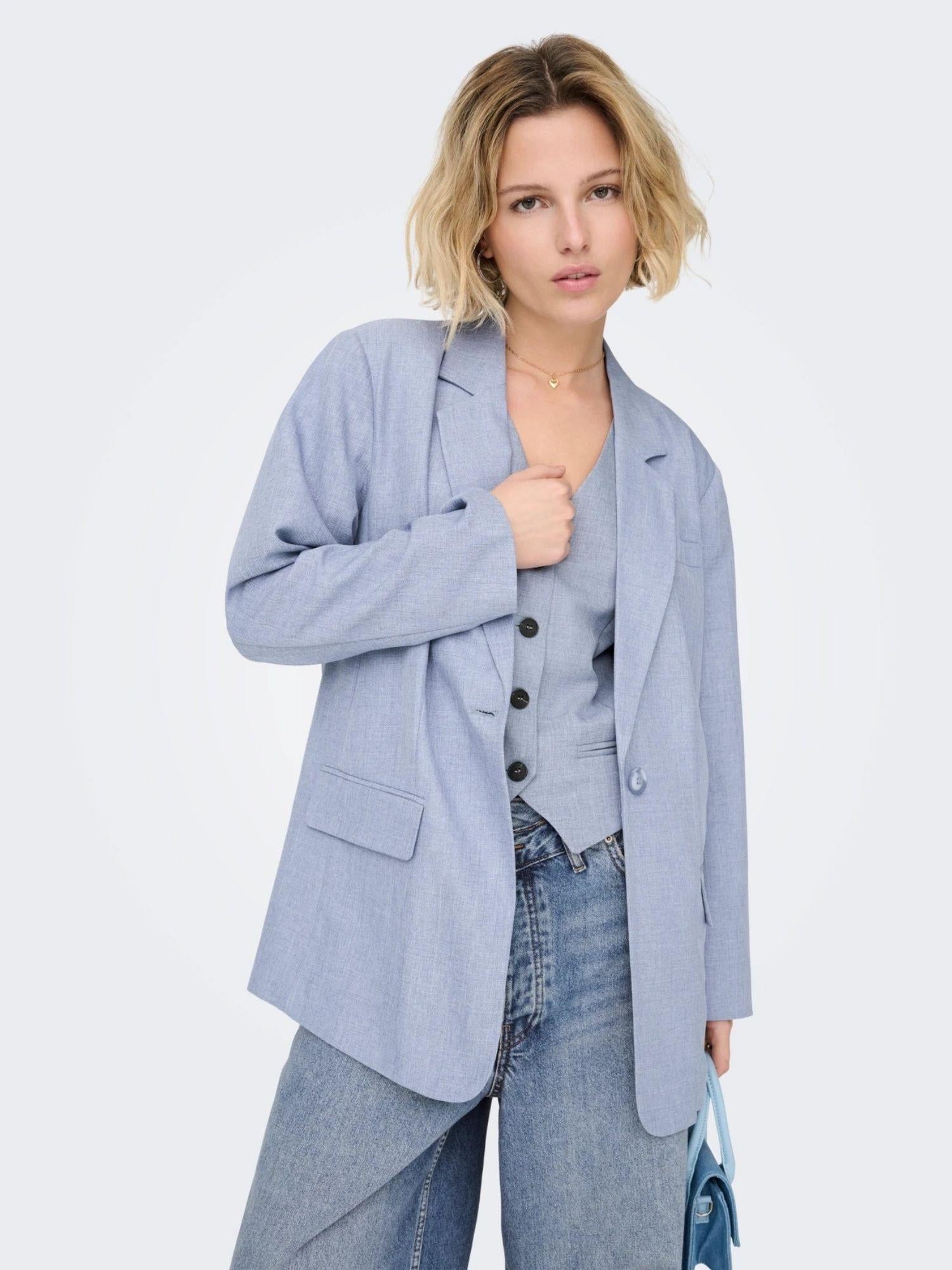 Only Blazer Donna Vintage Indigo Onllinda 15328158 Vintage Indigo ONLY