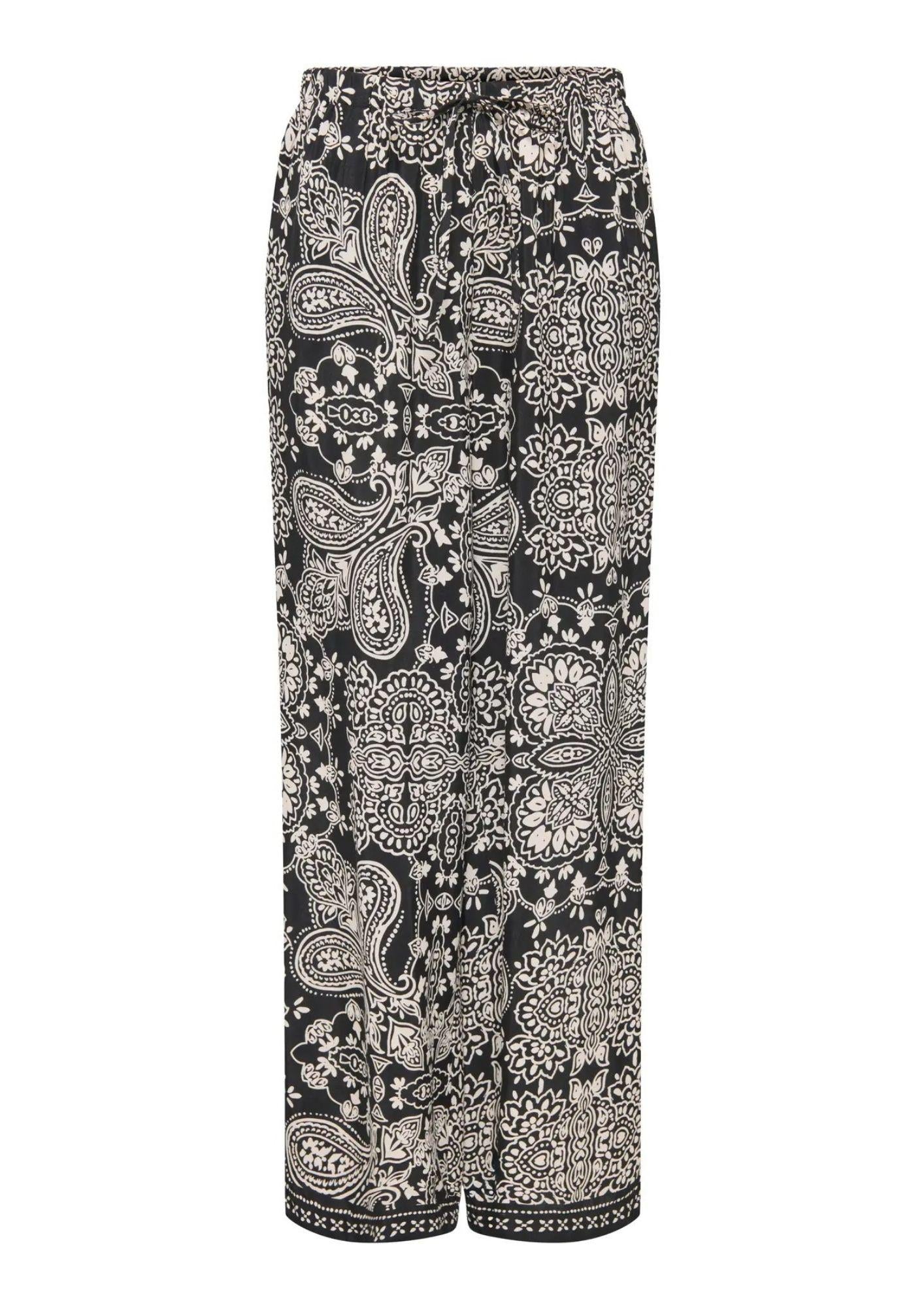 Only Pantalone Donna Emza Nero Stampa Etnica 15367646 Black ETHNIC PAISLEY ONLY