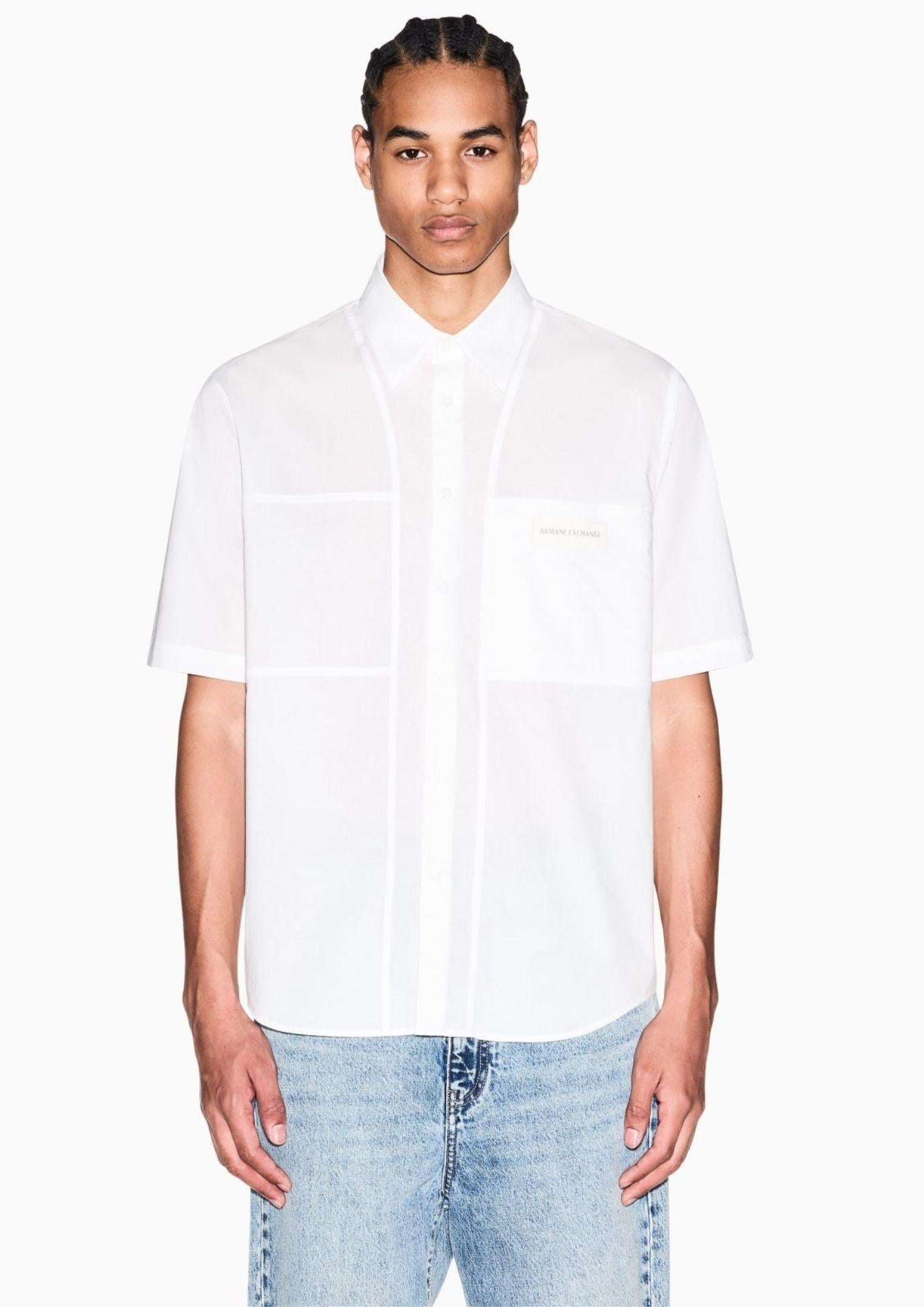 Armani Exchange Camicia Uomo Bianca XM002317 AF24533 U0009 ARMANI EXCHANGE