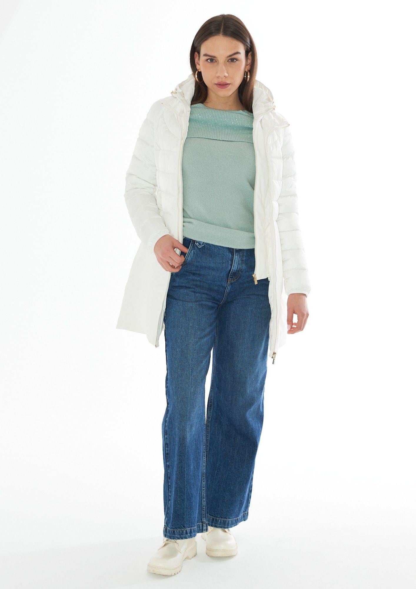 Yes Zee Cappotto Invernale Donna Avorio O003 M800 0157 YES ZEE