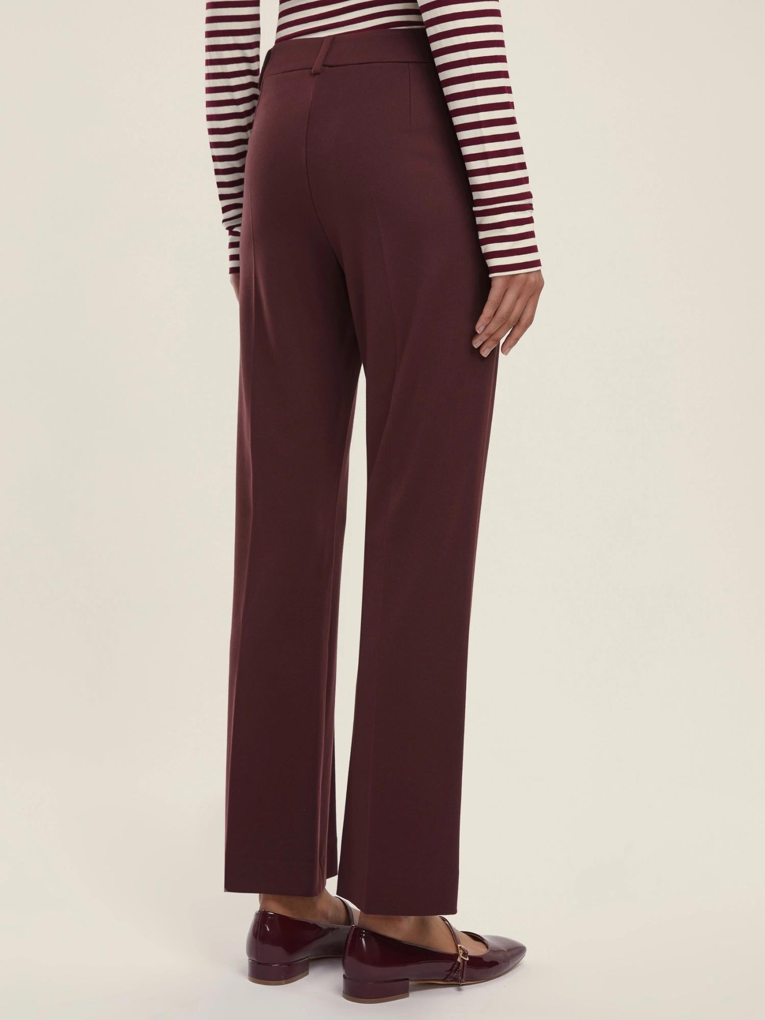 Emme Marella Pantalone dritto in jersey Donna Flare Bordeaux 2525786031200 002 EMME MARELLA