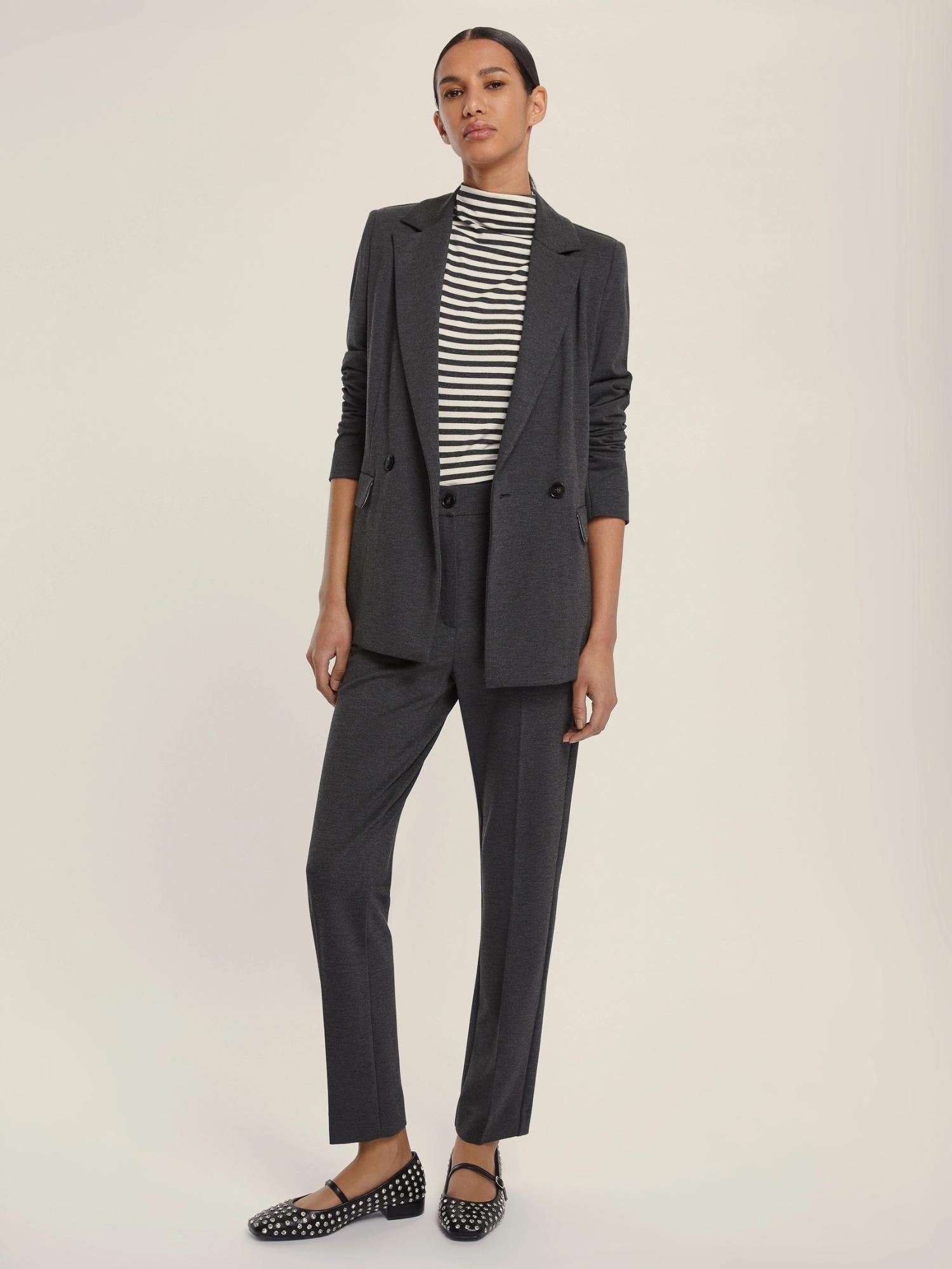 Emme Marella Pantalone Donna a sigaretta in jersey Chinos Antracite 2525786061200 006 EMME MARELLA