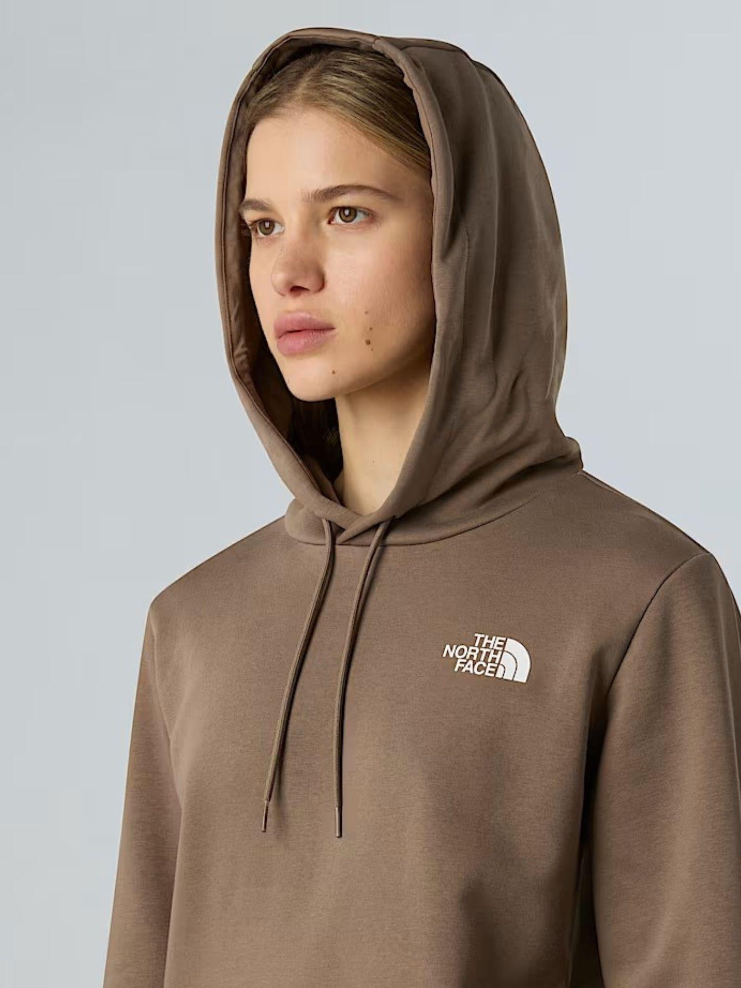 The North Face Felpa Donna Simple Dome Con Cappuccio Marrone Mocha NF0A89EY BOW THE NORTH FACE