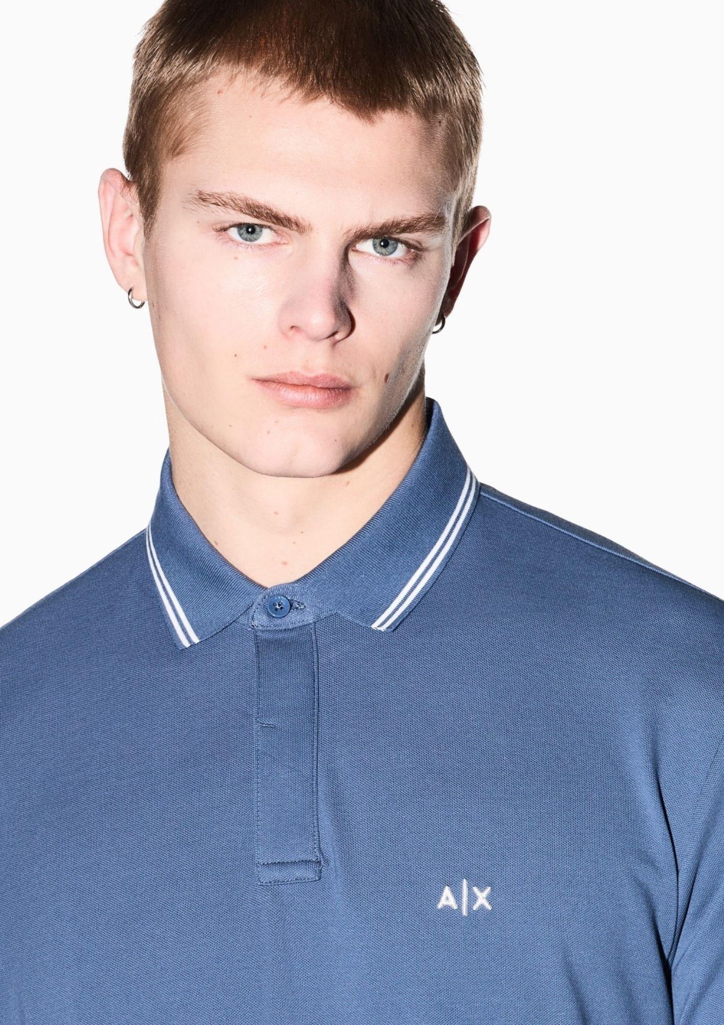 Armani Exchange Polo Uomo Blu Cina XM001287 AF17321 U9302 ARMANI EXCHANGE