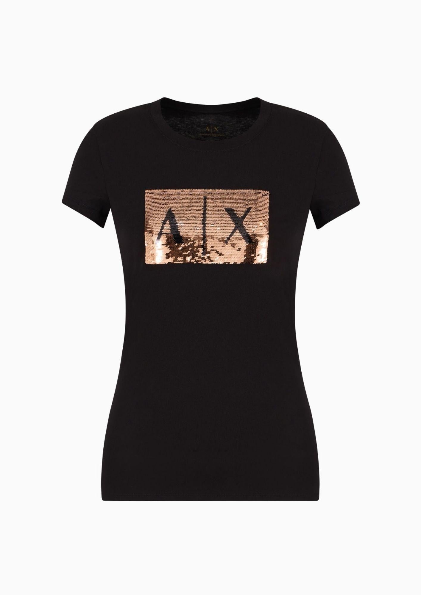 Armani Exchange T-Shirt Donna Nera 8NYTDL YJ73Z 6231 ARMANI EXCHANGE