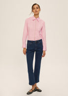 Emme Marella Camicia in popeline con dettagli di perle e strass Valda Donna Rosa 2525116044200 002 EMME MARELLA