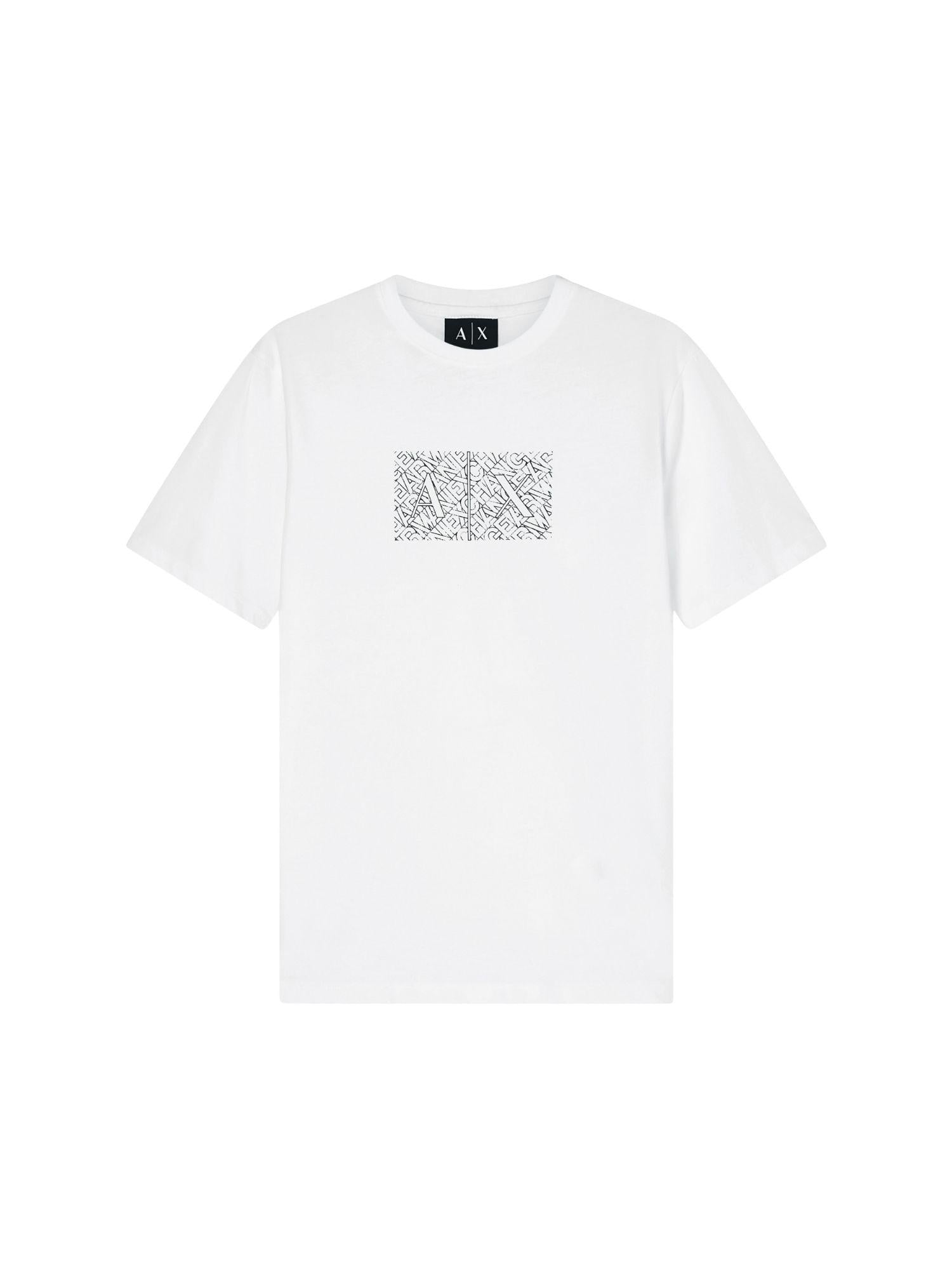 Armani Exchange T-Shirt Uomo Bianca Slim Fit in Jersey di Cotone Classico XM002784 AF10356 U0009 ARMANI EXCHANGE