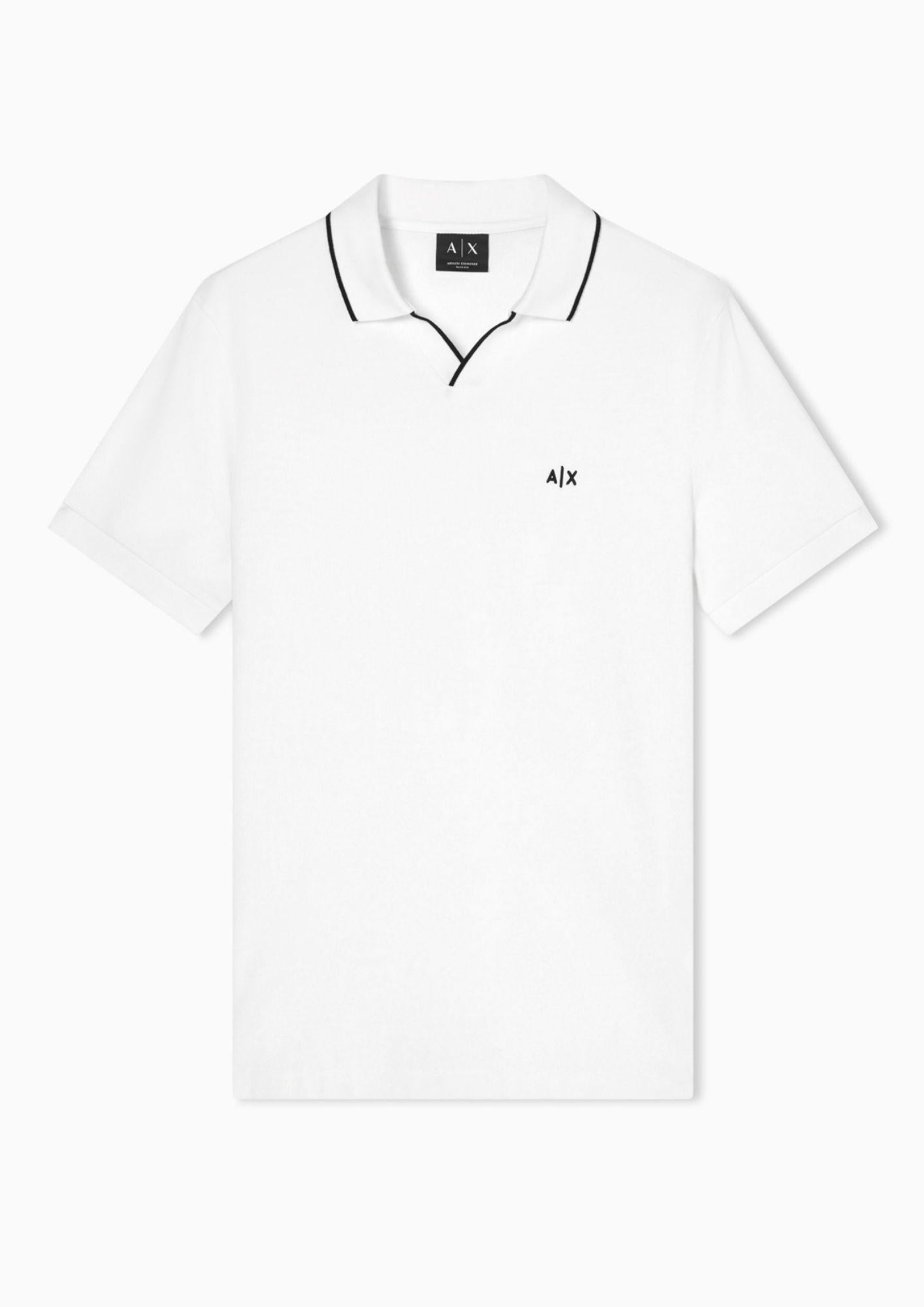 Armani Exchange Polo Uomo Bianco Crema XM002401 AF10366 U0009 ARMANI EXCHANGE