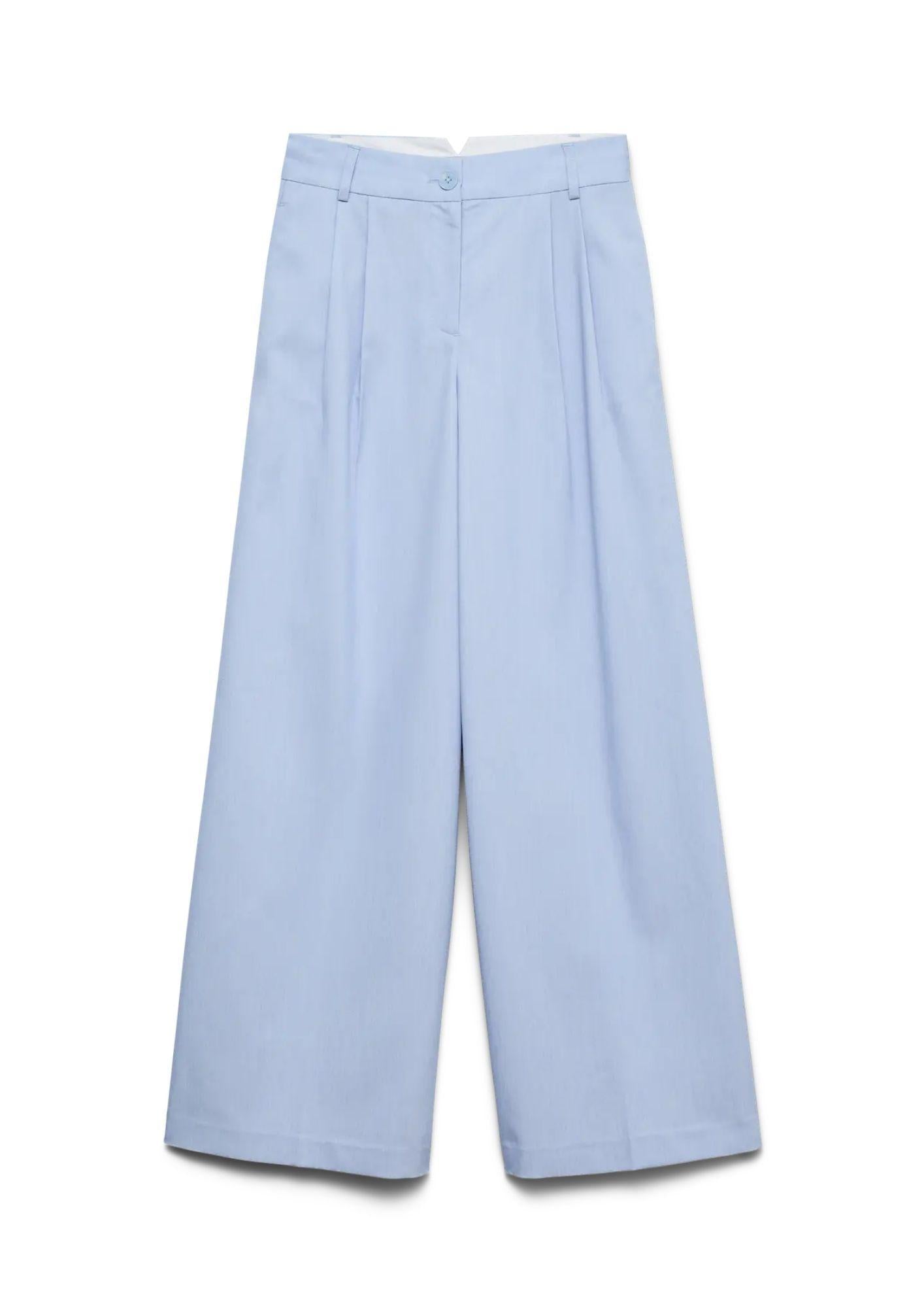 Vero Moda Pantalone Donna Nille Blu Brunnera 10342556 Brunnera Blue MELANGE VERO MODA