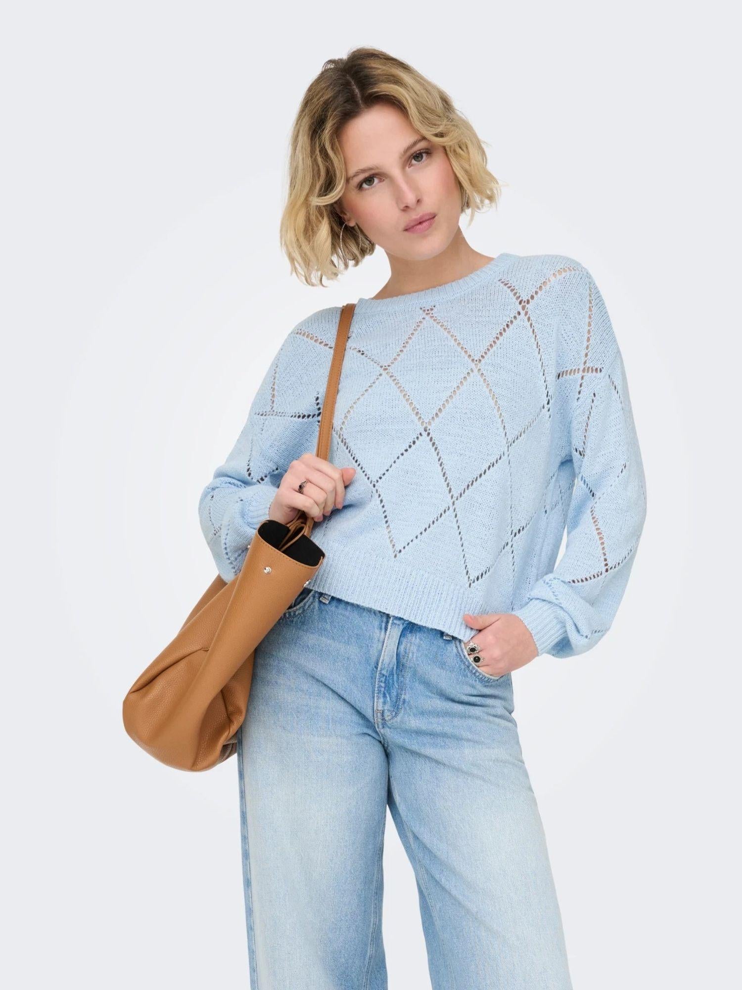 Only Maglia Donna Clear Sky Oversize Fit Onlgeenas 15339575 Clear Sky ONLY