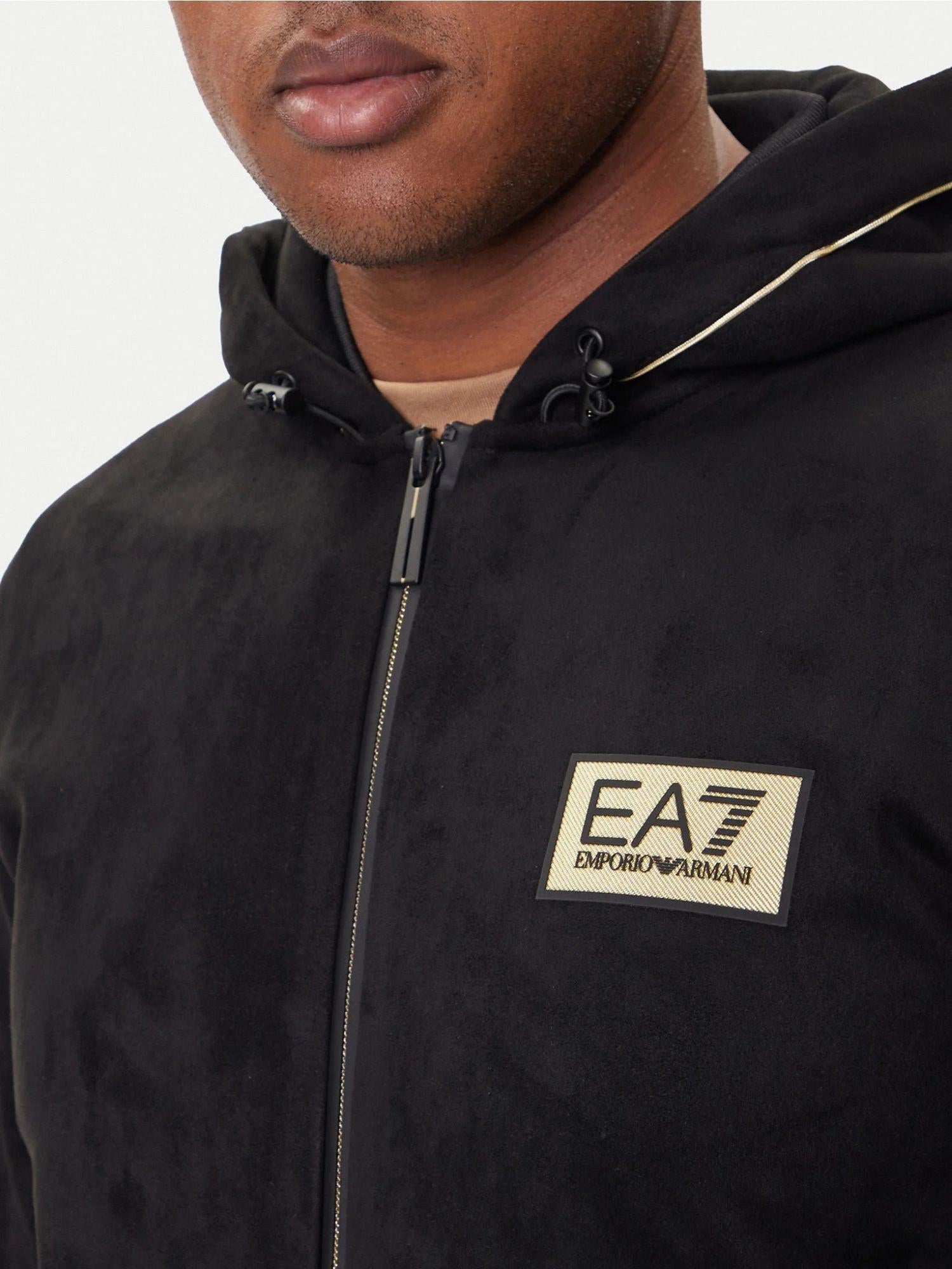 EA7 Emporio Armani Felpa Uomo con cappuccio full zip Nero 7M000675 AF16718 UC001 EA7 EMPORIO ARMANI