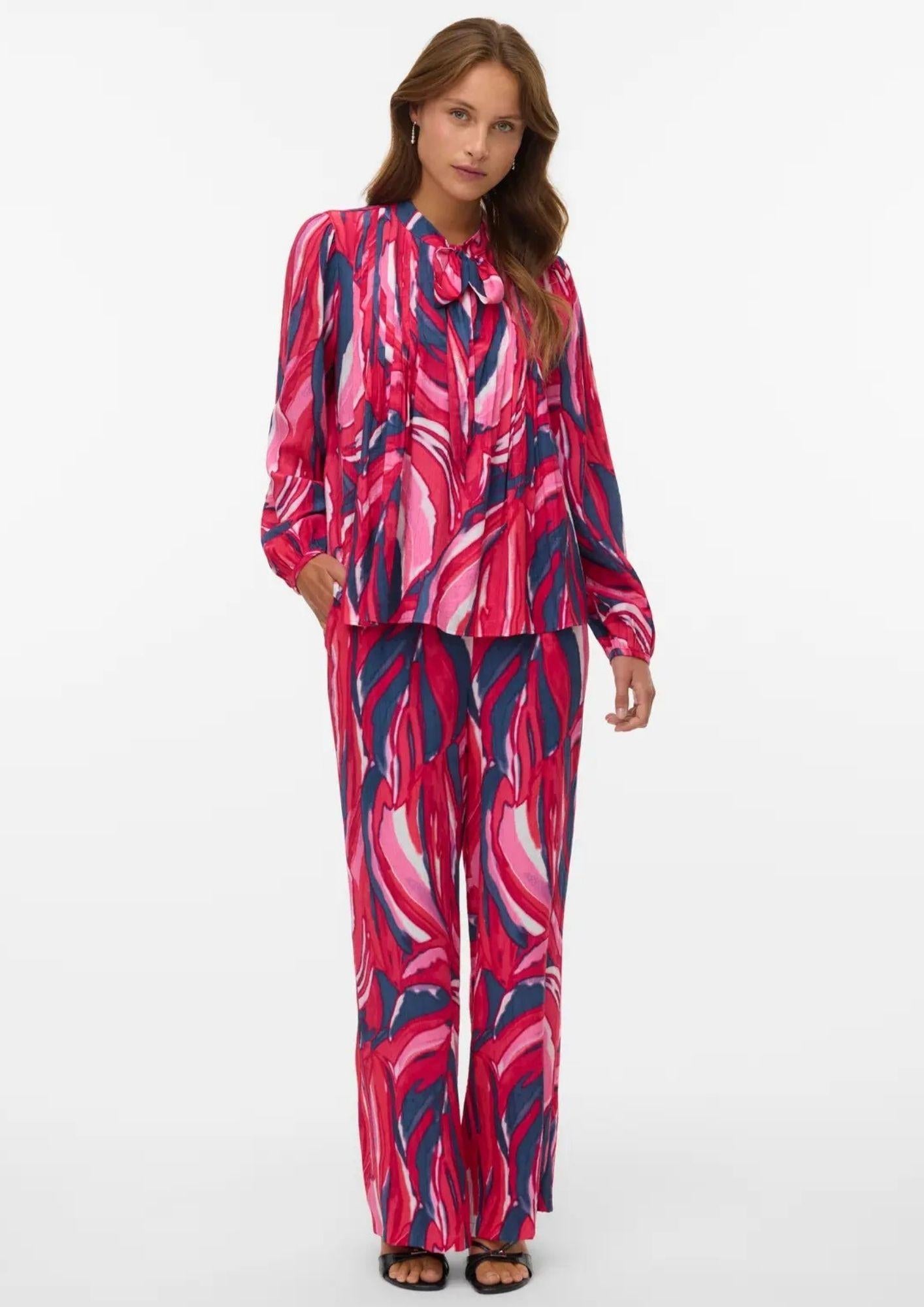 Vero Moda Pantalone Donna Vera Viola Fantasia 10338759 Jazzy Violet VERO MODA