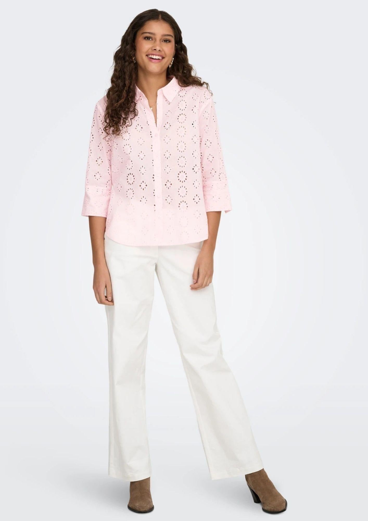 Jacqueline De Yong Camicia Donna Tallie Rosa Gesso 15292179 Chalk Pink JACQUELINE DE YONG
