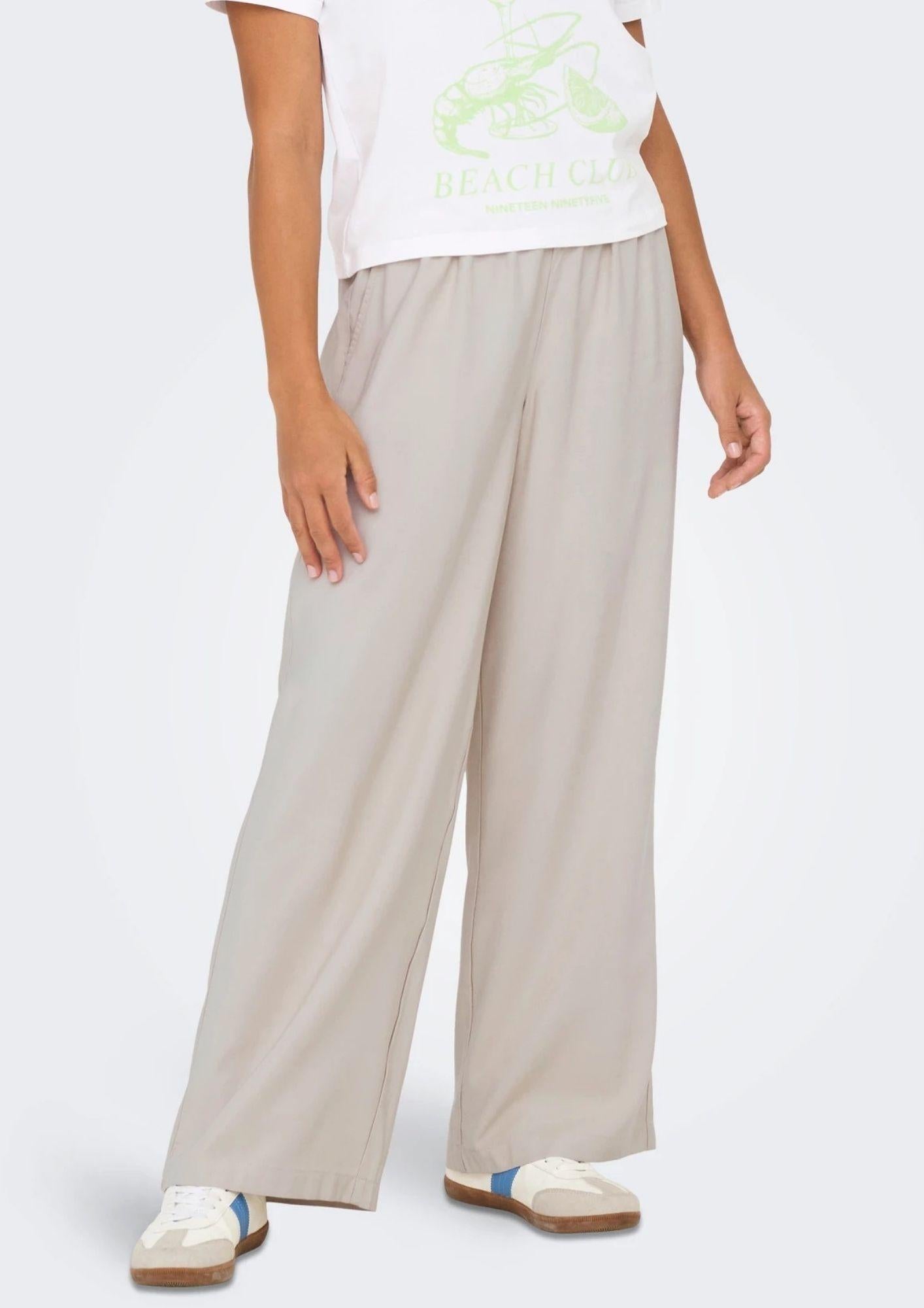 Only Pantalone Donna Aris Grigio Pietra Pomice 15337956 Pumice Stone ONLY