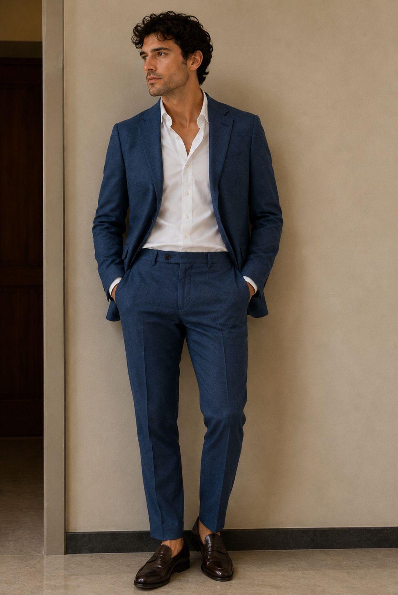 Sergio Cipriani Abito Uomo Grisaglia Blu GT-10132 BLU SERGIO CIPRIANI