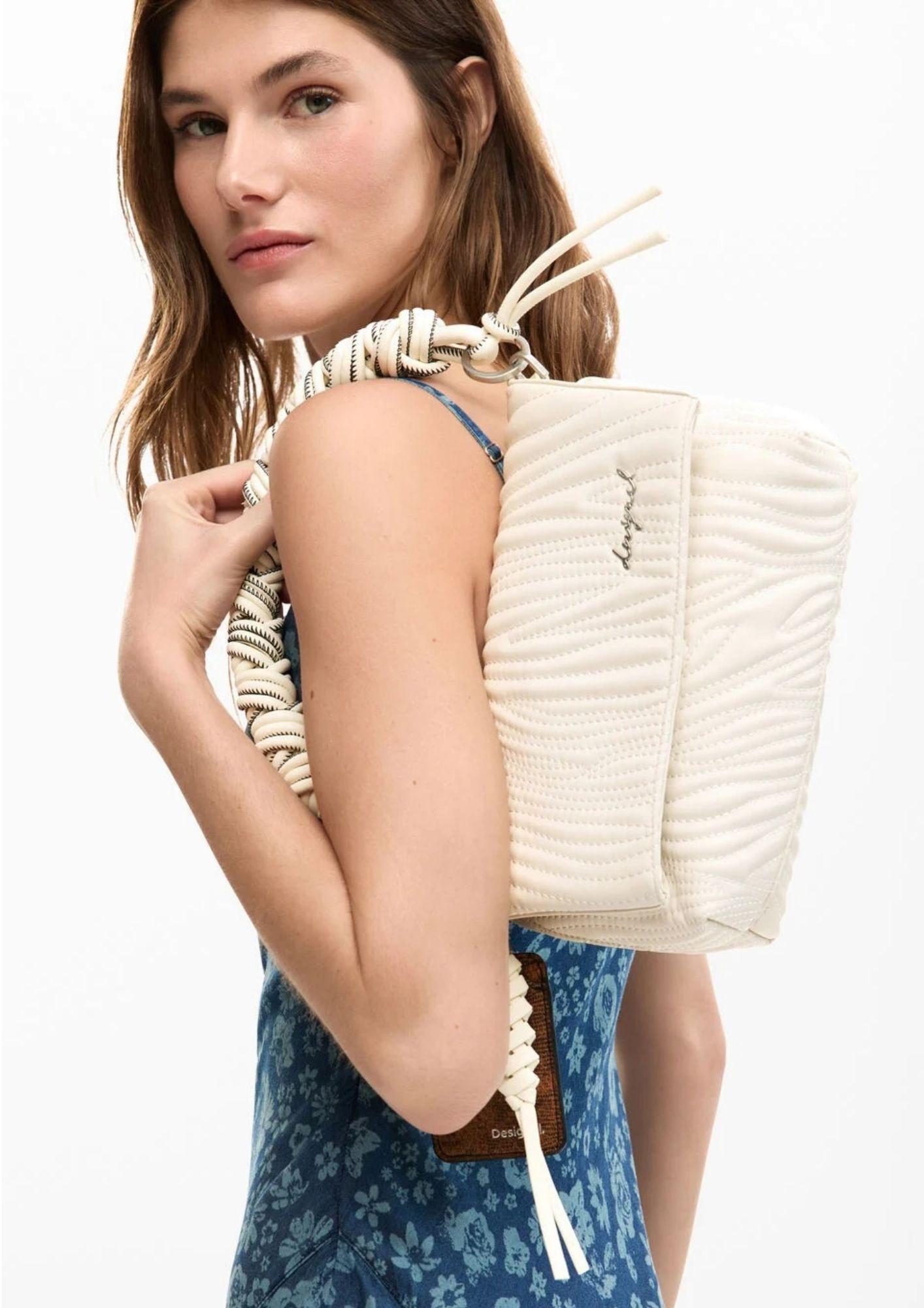 Desigual Borsa Donna Bag Helium Trokel Ecru 26SAXPBB 1008 DESIGUAL