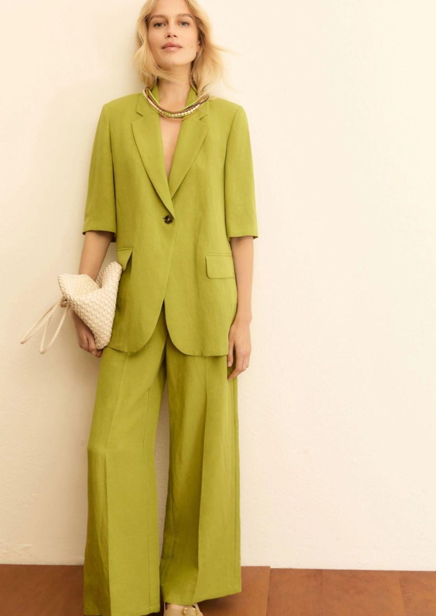 Emme Marella Pantalone Donna Emmpera Verde Mela 2615131102200 009 EMME MARELLA