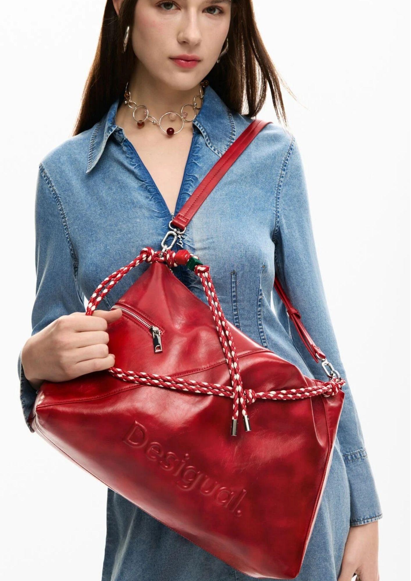 Desigual Borsa Donna Bag Half Logo Leiria 2.0 Rossa 26SAXPA8 3000 DESIGUAL