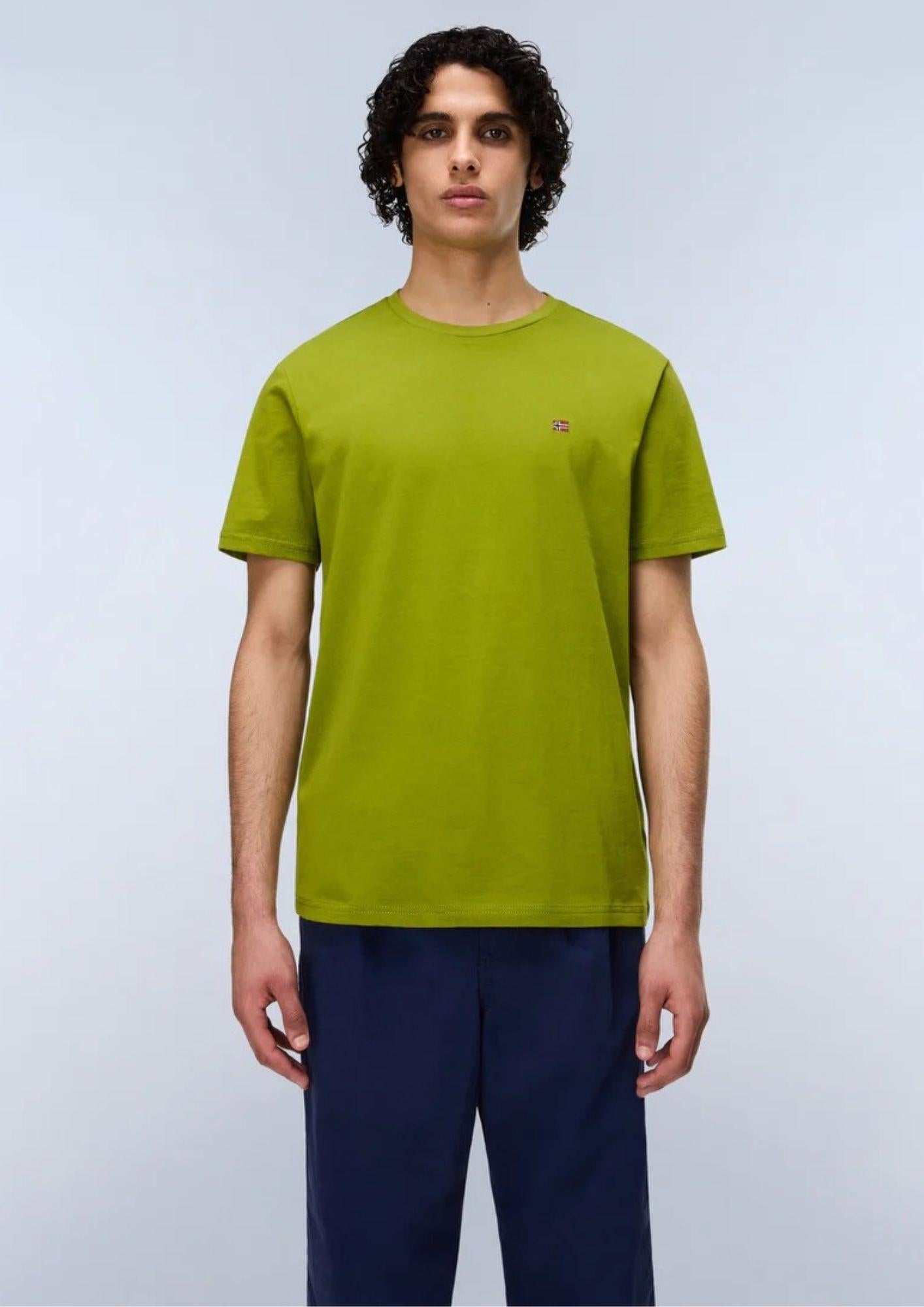 Napapaijri T-Shirt Uomo Verde Oro NP0A4H8D G3B NAPAPIJRI