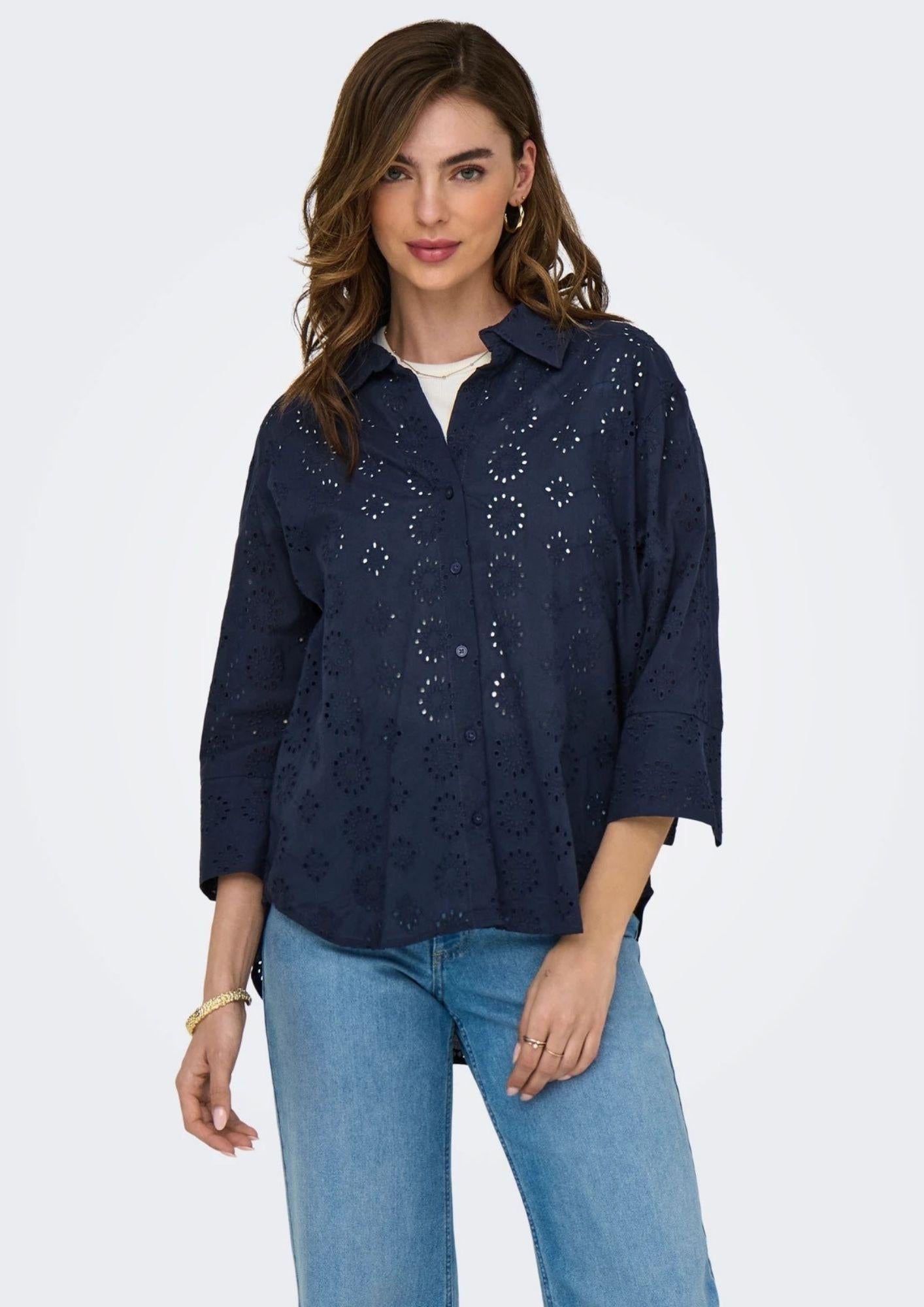 Jacqueline De Yong Camicia Donna Tallie Blu 15292179 Black Iris JACQUELINE DE YONG