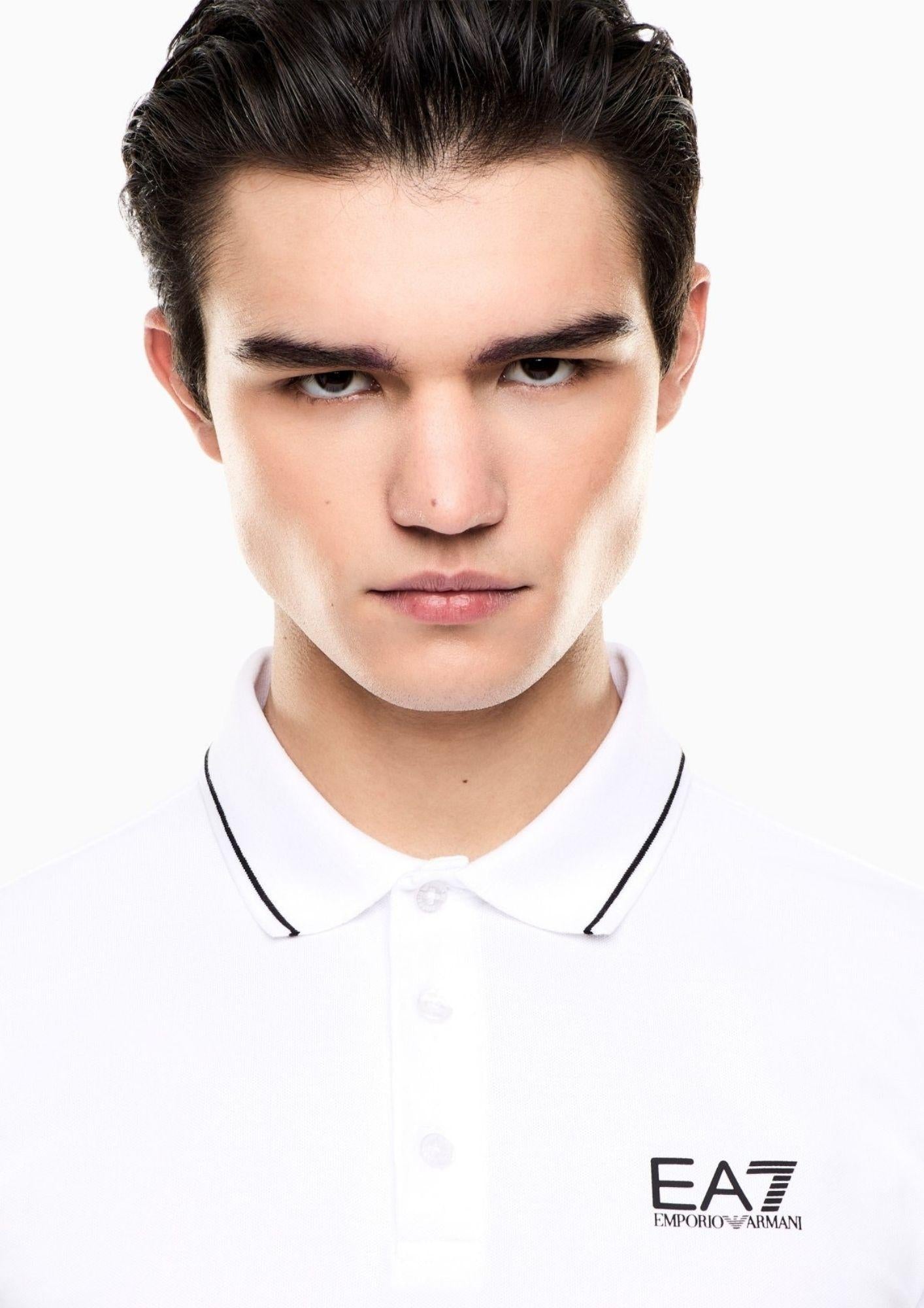 EA7 Emporio Armani Polo Uomo Bianca 8NPF16 PJVUZ 1100 EA7 EMPORIO ARMANI