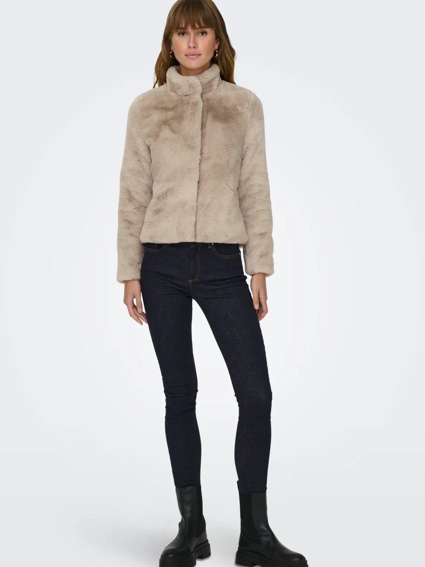 Only Giacca Invernale Donna Newvida Beige 15295423 Humus ONLY