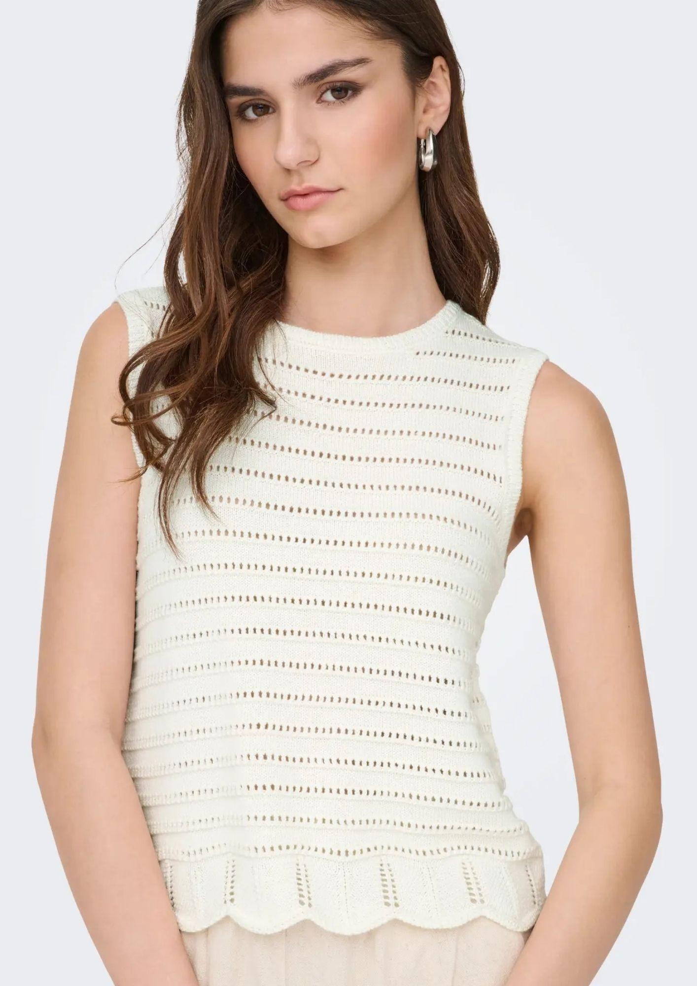 Jacqueline De Yong Top Donna Tanja Bianco 15366213 Cloud Dancer JACQUELINE DE YONG