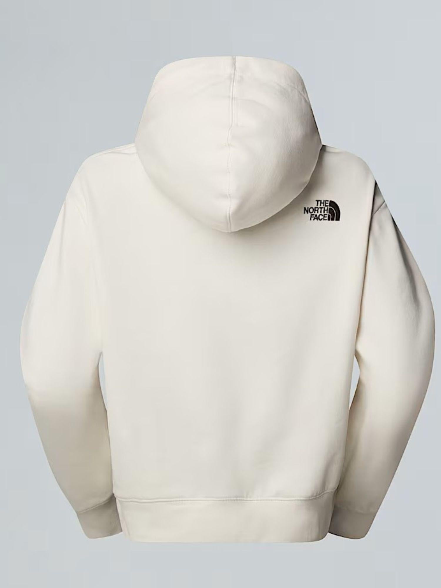 The North Face Felpa Donna Essential Corta In Vita Con Cappuccio Bianco Dune NF0A89EX QLI THE NORTH FACE